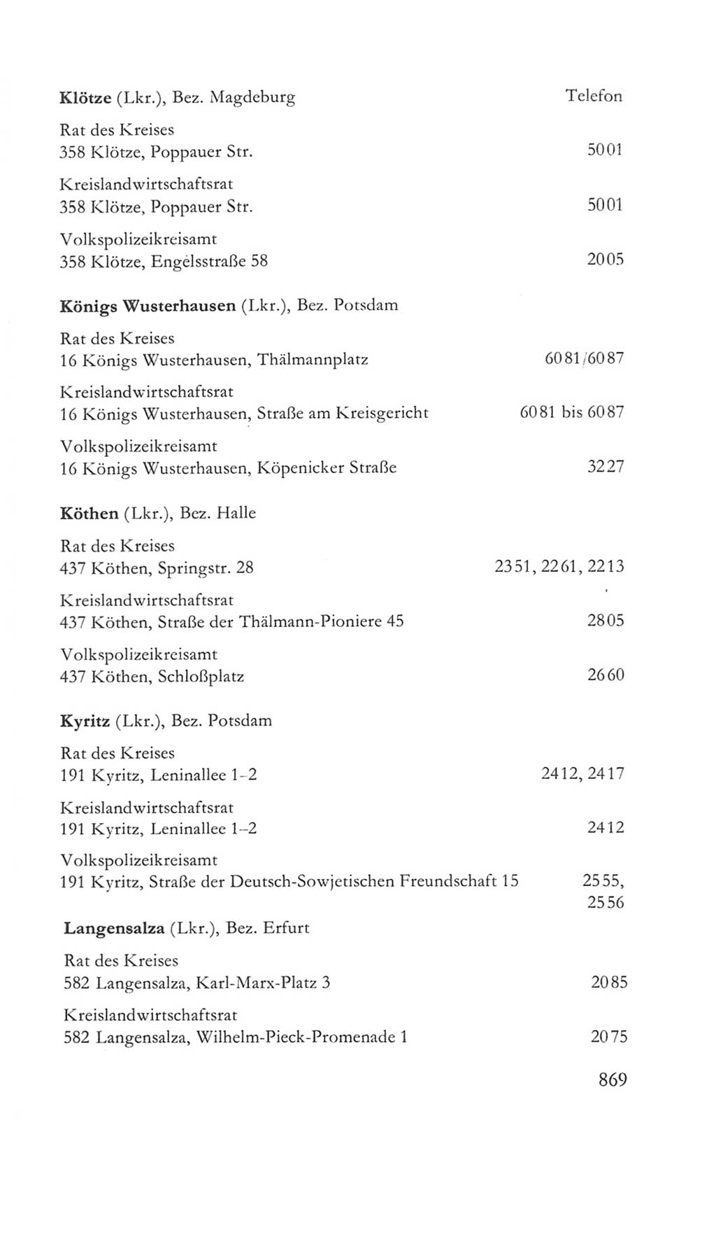 Volkskammer (VK) der Deutschen Demokratischen Republik (DDR) 5. Wahlperiode 1967-1971, Seite 869 (VK. DDR 5. WP. 1967-1971, S. 869)