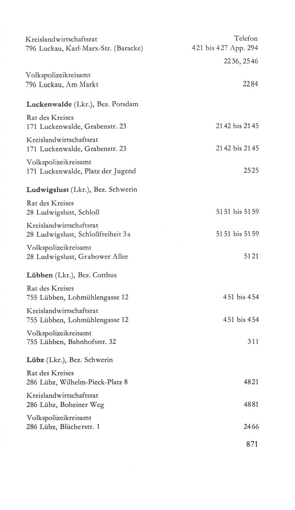 Volkskammer (VK) der Deutschen Demokratischen Republik (DDR) 5. Wahlperiode 1967-1971, Seite 871 (VK. DDR 5. WP. 1967-1971, S. 871)