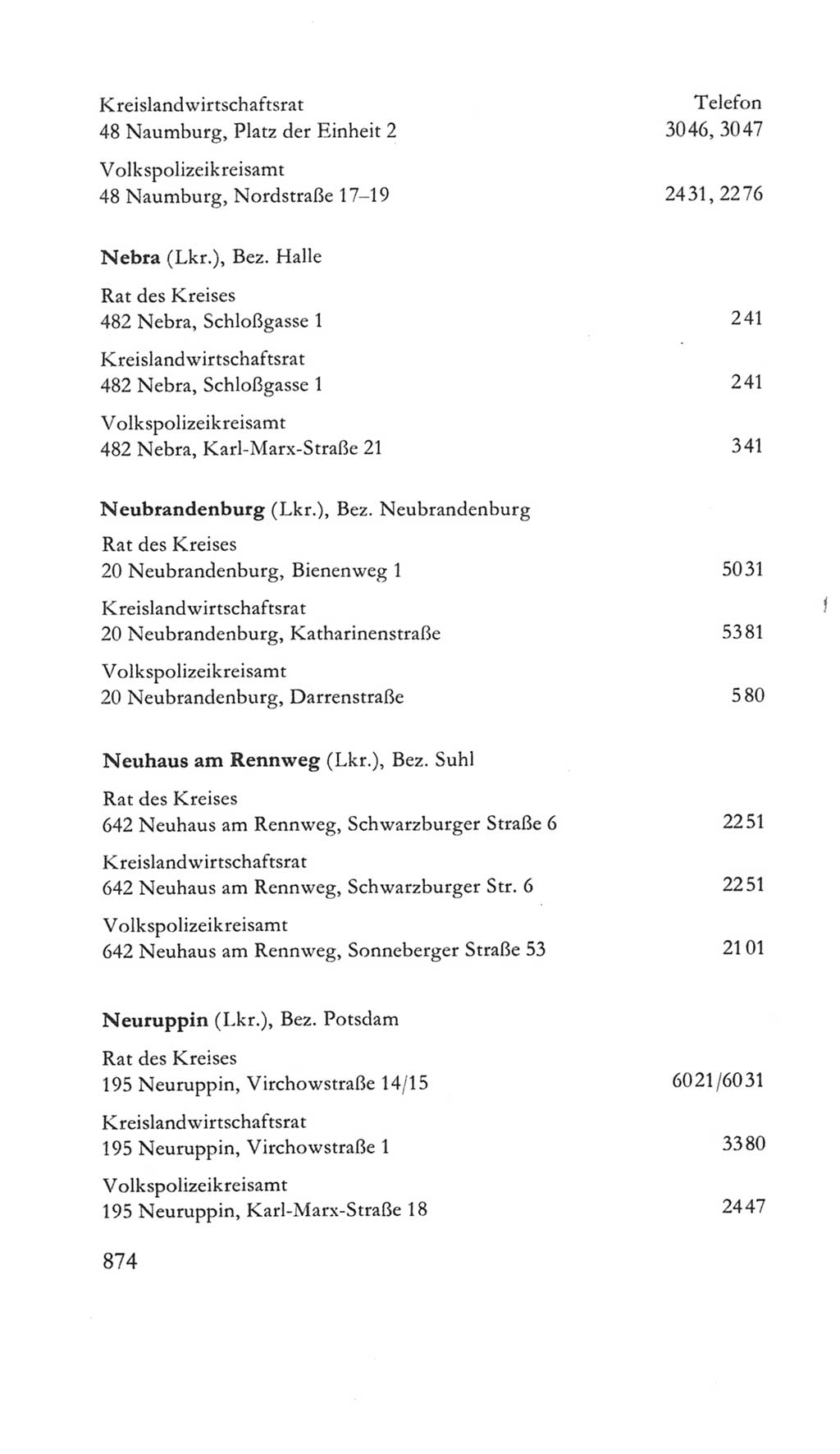 Volkskammer (VK) der Deutschen Demokratischen Republik (DDR) 5. Wahlperiode 1967-1971, Seite 874 (VK. DDR 5. WP. 1967-1971, S. 874)