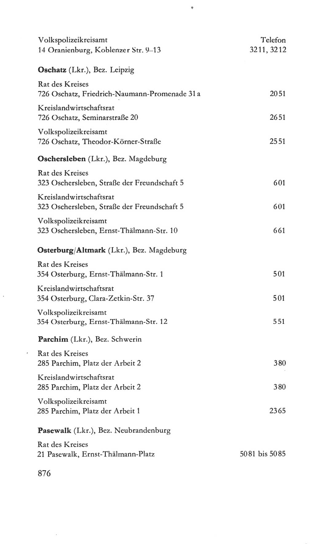 Volkskammer (VK) der Deutschen Demokratischen Republik (DDR) 5. Wahlperiode 1967-1971, Seite 876 (VK. DDR 5. WP. 1967-1971, S. 876)