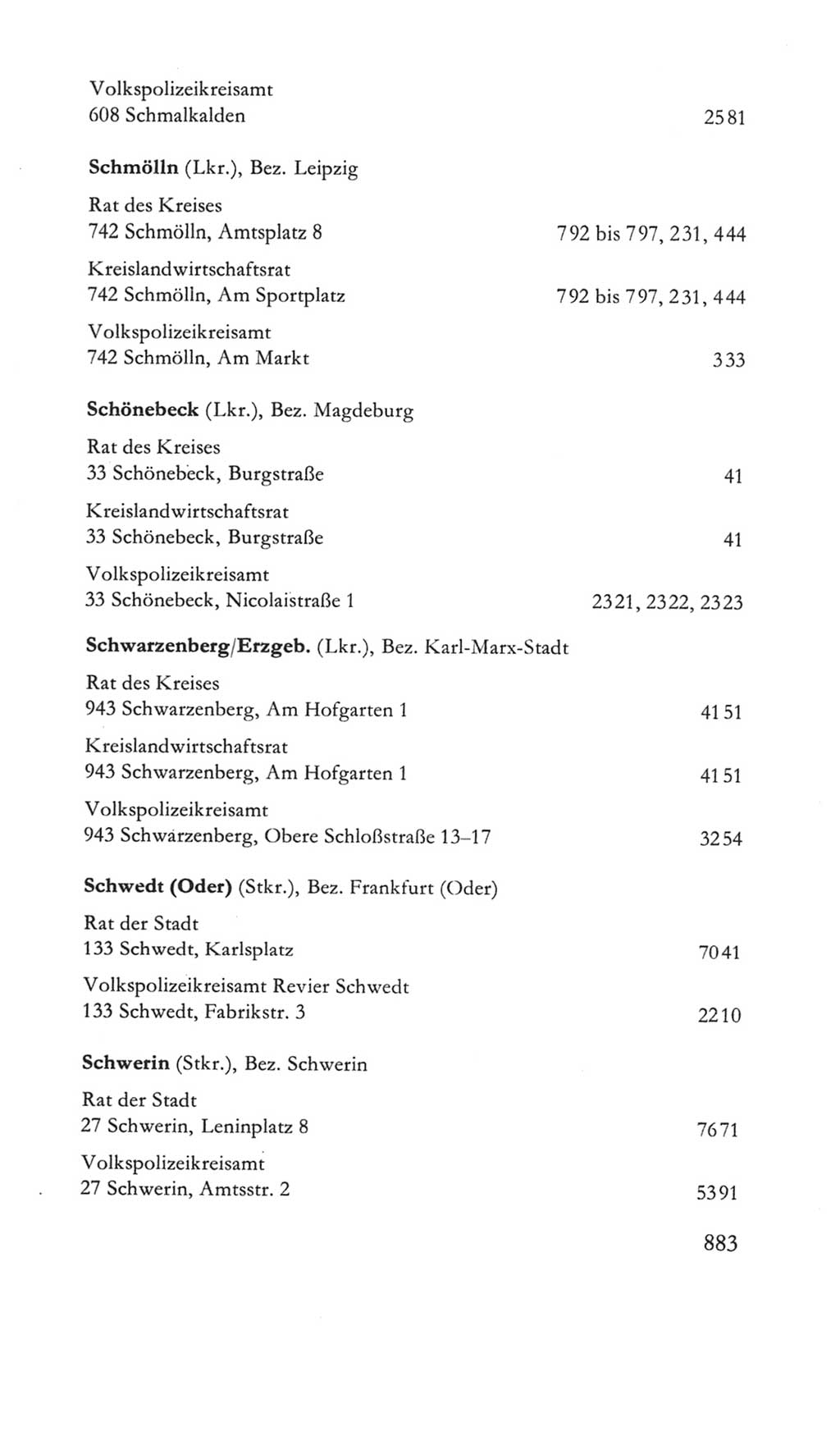 Volkskammer (VK) der Deutschen Demokratischen Republik (DDR) 5. Wahlperiode 1967-1971, Seite 883 (VK. DDR 5. WP. 1967-1971, S. 883)