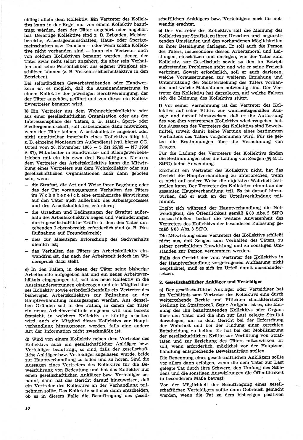 Neue Justiz (NJ), Zeitschrift für Recht und Rechtswissenschaft [Deutsche Demokratische Republik (DDR)], 21. Jahrgang 1967, Seite 10 (NJ DDR 1967, S. 10)