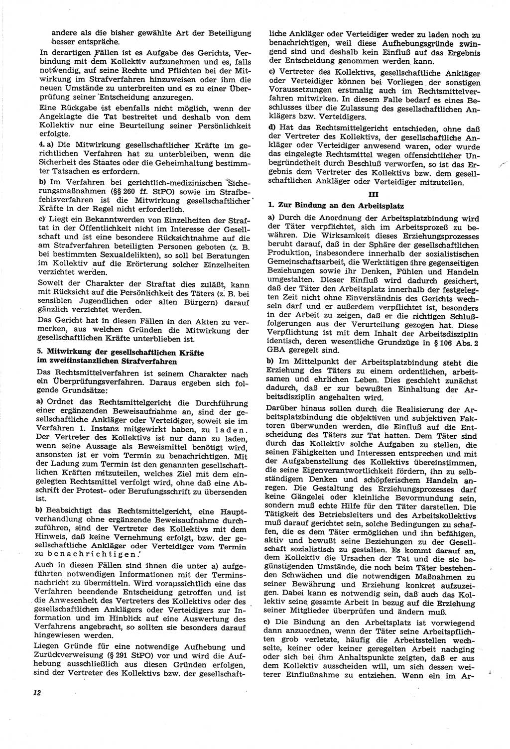 Neue Justiz (NJ), Zeitschrift für Recht und Rechtswissenschaft [Deutsche Demokratische Republik (DDR)], 21. Jahrgang 1967, Seite 12 (NJ DDR 1967, S. 12)