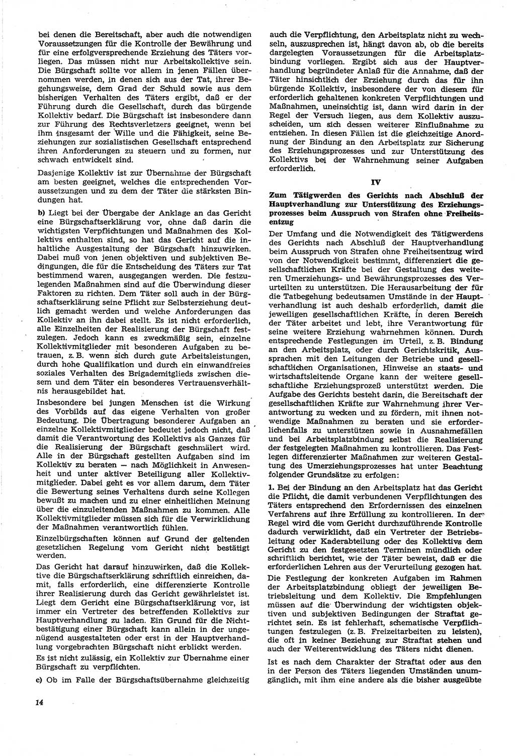 Neue Justiz (NJ), Zeitschrift für Recht und Rechtswissenschaft [Deutsche Demokratische Republik (DDR)], 21. Jahrgang 1967, Seite 14 (NJ DDR 1967, S. 14)