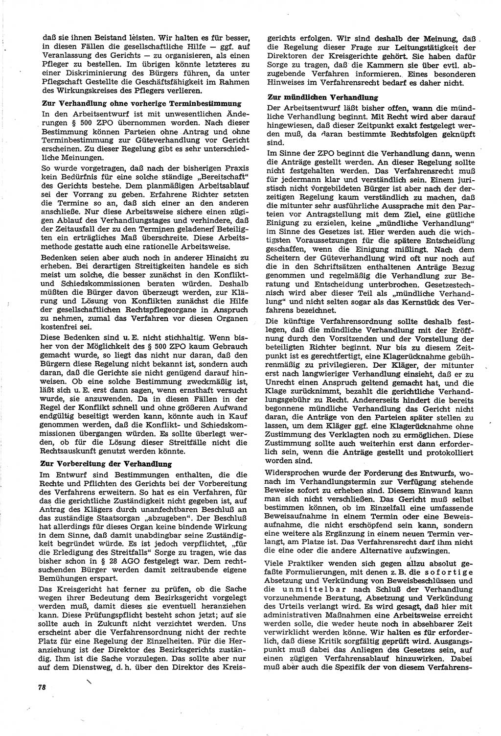 Neue Justiz (NJ), Zeitschrift für Recht und Rechtswissenschaft [Deutsche Demokratische Republik (DDR)], 21. Jahrgang 1967, Seite 78 (NJ DDR 1967, S. 78)
