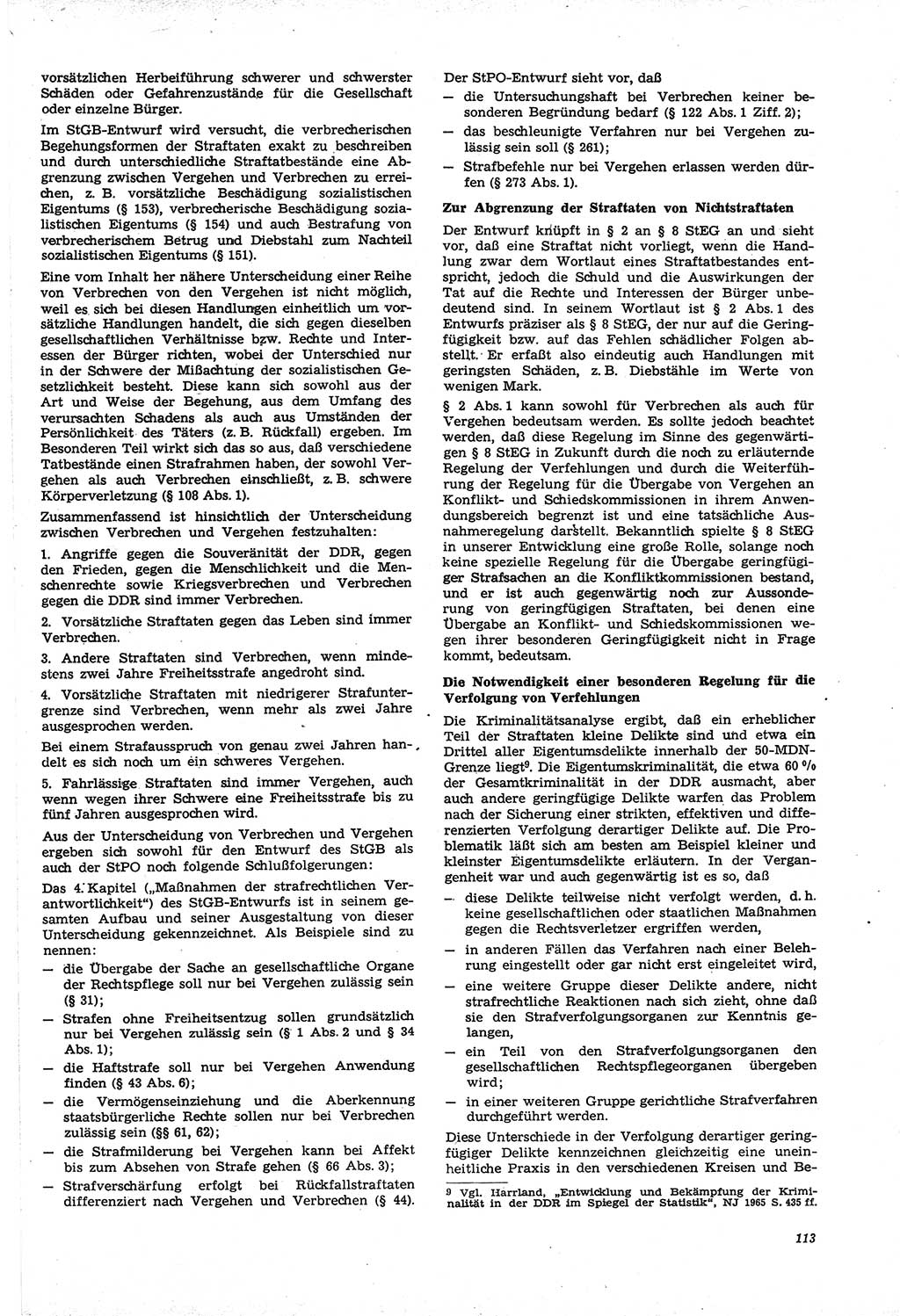 Neue Justiz (NJ), Zeitschrift für Recht und Rechtswissenschaft [Deutsche Demokratische Republik (DDR)], 21. Jahrgang 1967, Seite 113 (NJ DDR 1967, S. 113)