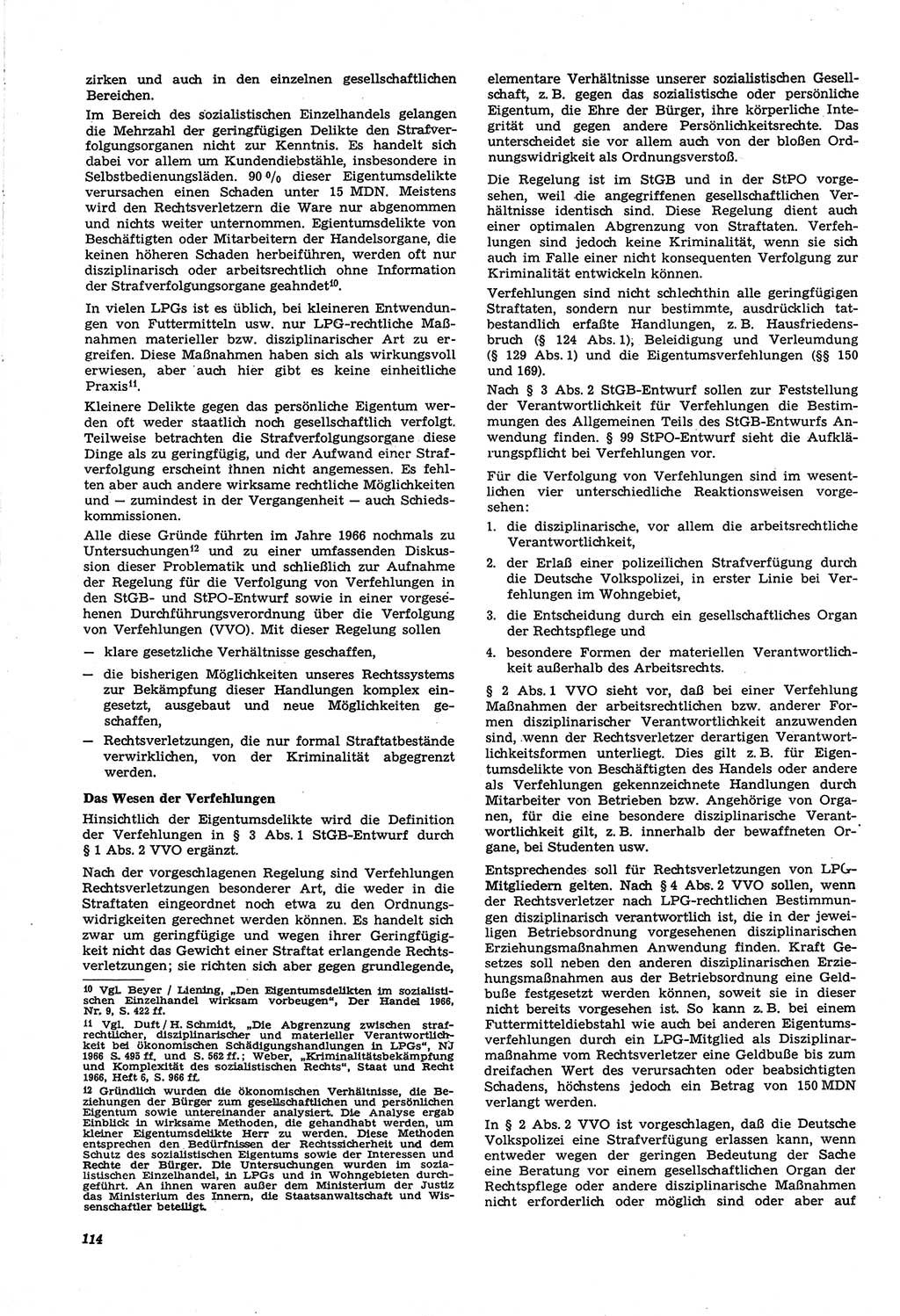 Neue Justiz (NJ), Zeitschrift für Recht und Rechtswissenschaft [Deutsche Demokratische Republik (DDR)], 21. Jahrgang 1967, Seite 114 (NJ DDR 1967, S. 114)