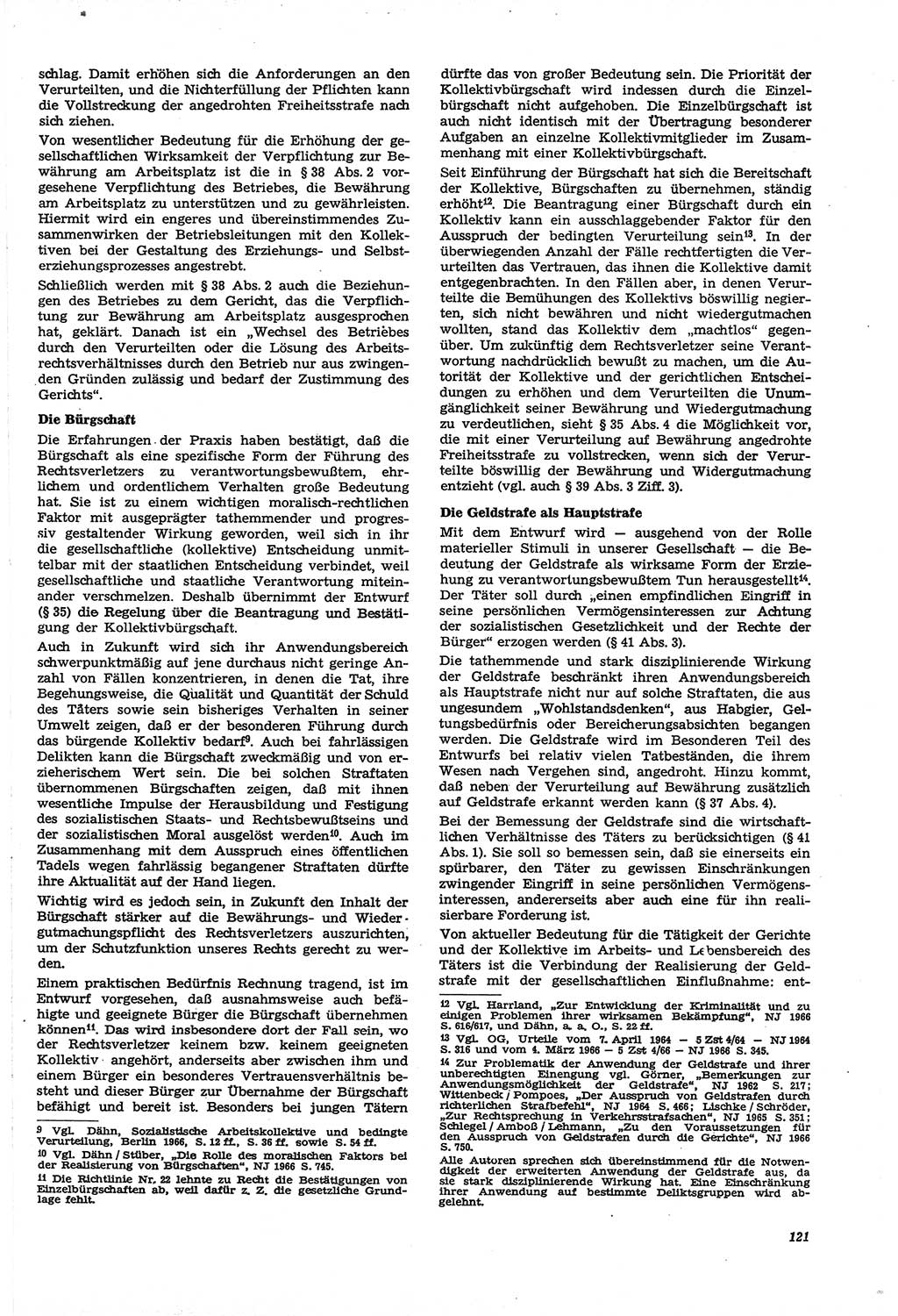 Neue Justiz (NJ), Zeitschrift für Recht und Rechtswissenschaft [Deutsche Demokratische Republik (DDR)], 21. Jahrgang 1967, Seite 121 (NJ DDR 1967, S. 121)