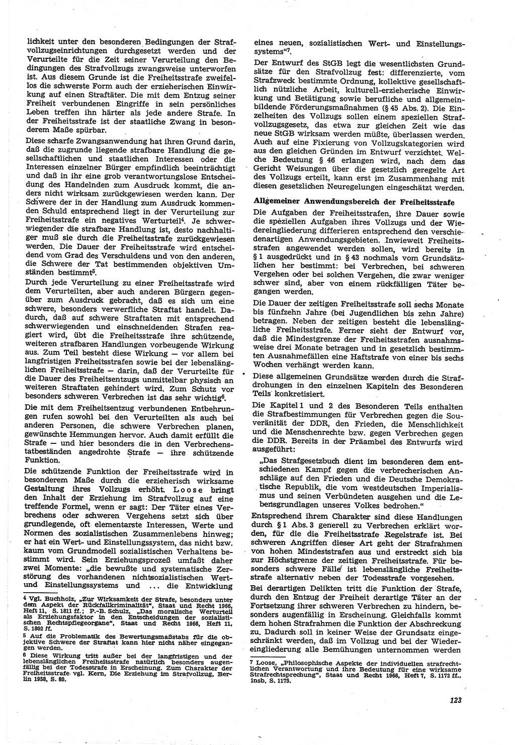 Neue Justiz (NJ), Zeitschrift für Recht und Rechtswissenschaft [Deutsche Demokratische Republik (DDR)], 21. Jahrgang 1967, Seite 123 (NJ DDR 1967, S. 123)