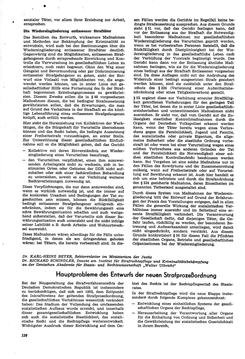 Neue Justiz (NJ), Zeitschrift für Recht und Rechtswissenschaft [Deutsche Demokratische Republik (DDR)], 21. Jahrgang 1967, Seite 126 (NJ DDR 1967, S. 126)