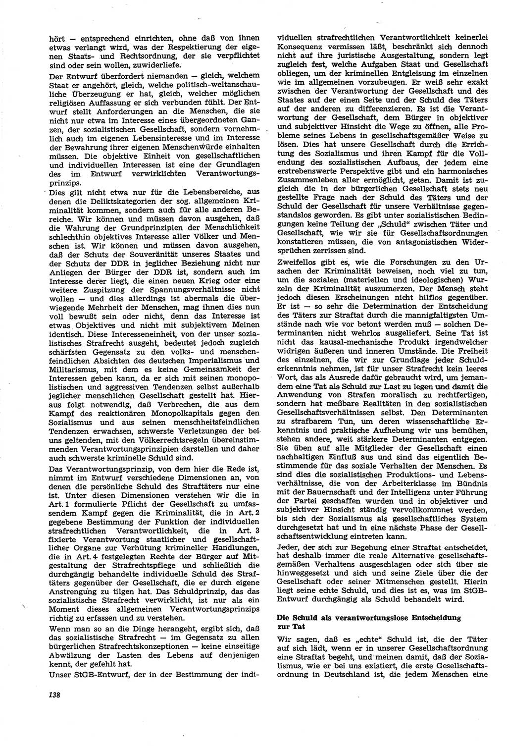 Neue Justiz (NJ), Zeitschrift für Recht und Rechtswissenschaft [Deutsche Demokratische Republik (DDR)], 21. Jahrgang 1967, Seite 138 (NJ DDR 1967, S. 138)