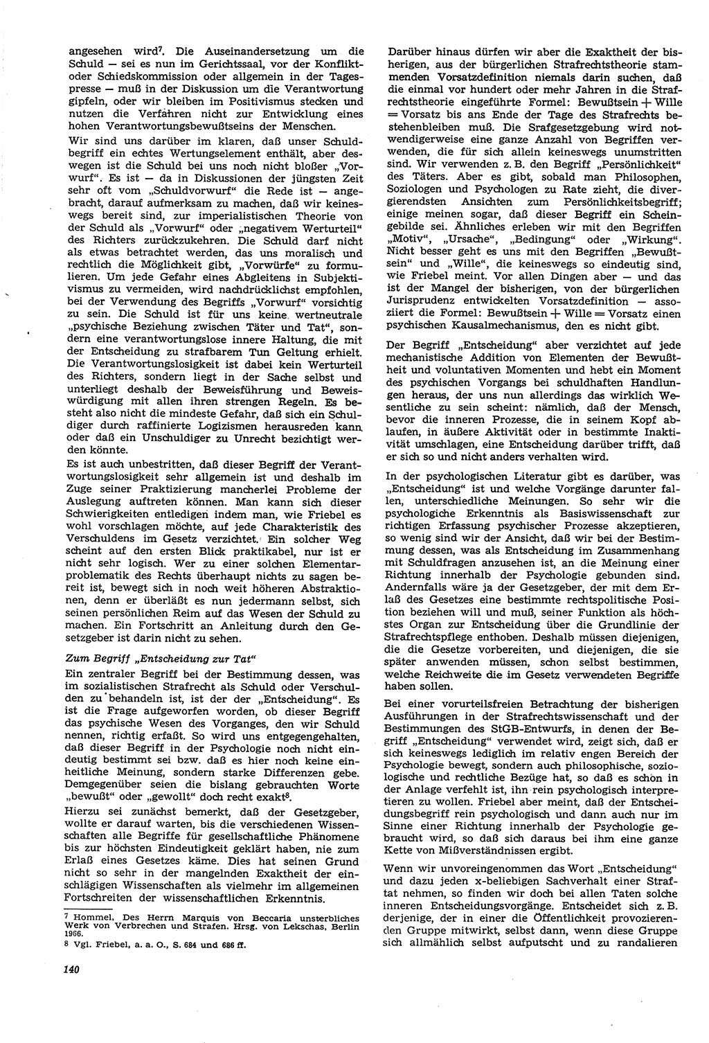 Neue Justiz (NJ), Zeitschrift für Recht und Rechtswissenschaft [Deutsche Demokratische Republik (DDR)], 21. Jahrgang 1967, Seite 140 (NJ DDR 1967, S. 140)