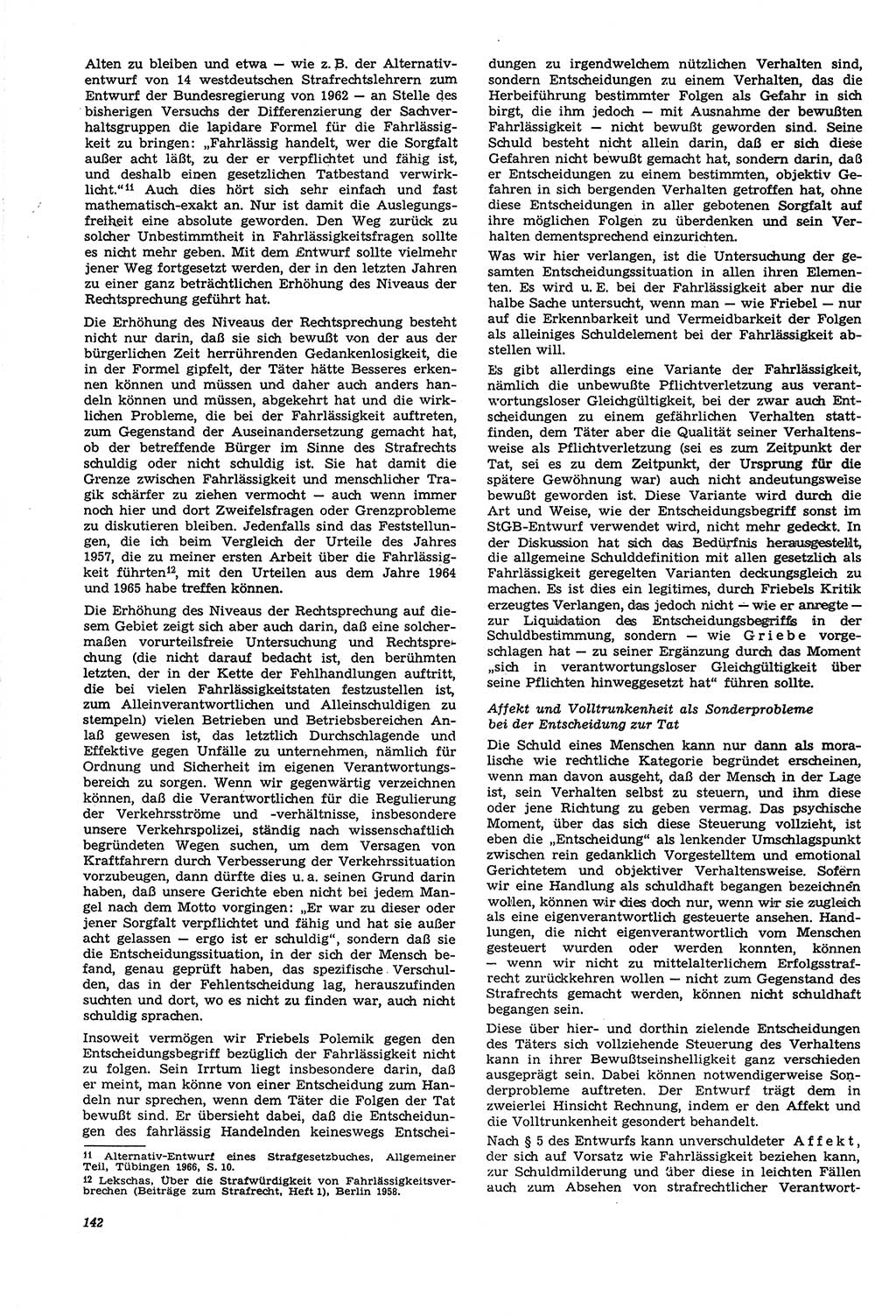 Neue Justiz (NJ), Zeitschrift für Recht und Rechtswissenschaft [Deutsche Demokratische Republik (DDR)], 21. Jahrgang 1967, Seite 142 (NJ DDR 1967, S. 142)