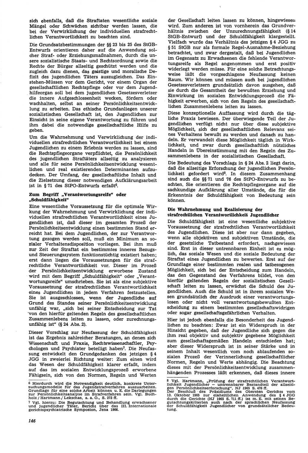Neue Justiz (NJ), Zeitschrift für Recht und Rechtswissenschaft [Deutsche Demokratische Republik (DDR)], 21. Jahrgang 1967, Seite 146 (NJ DDR 1967, S. 146)