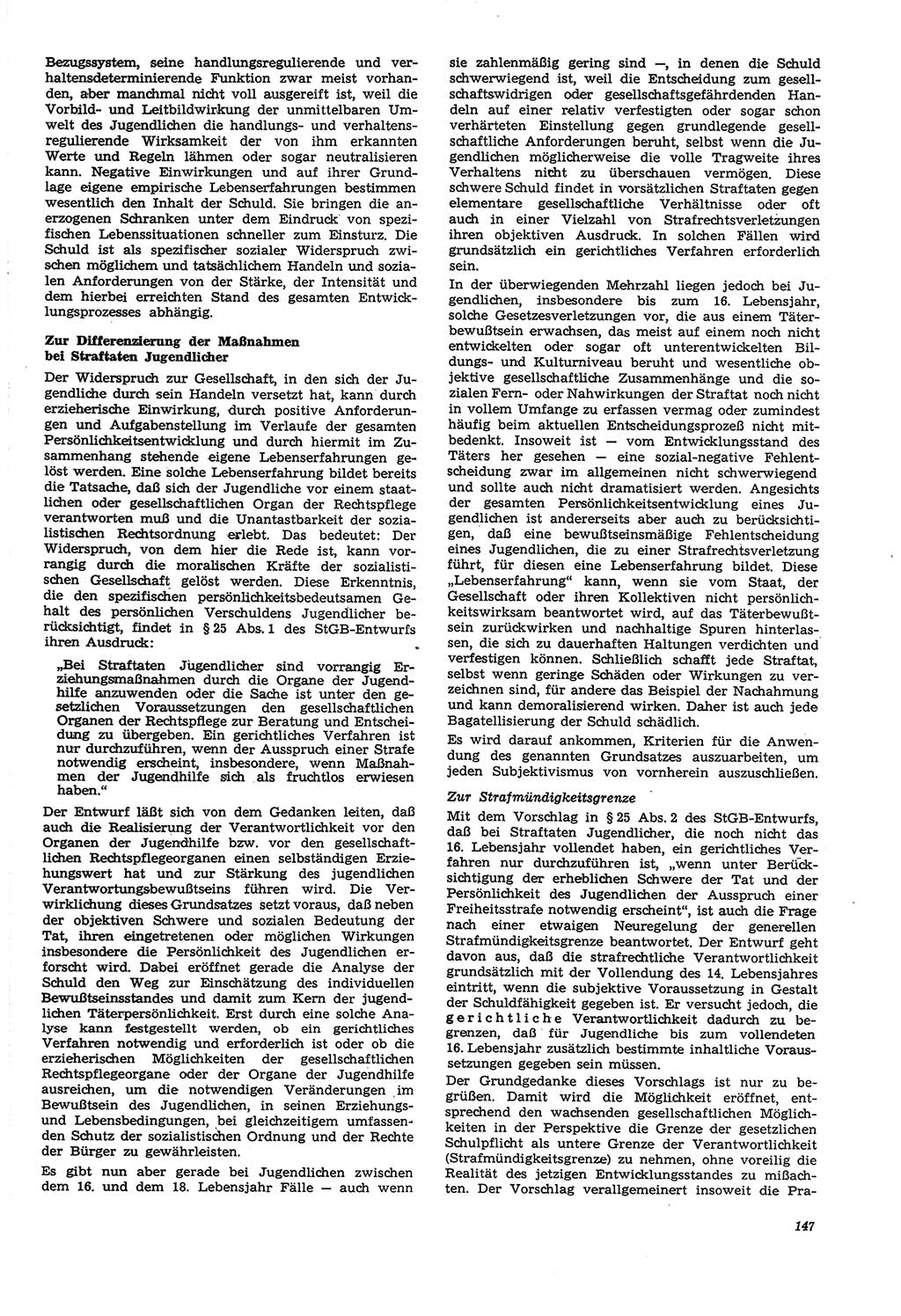 Neue Justiz (NJ), Zeitschrift für Recht und Rechtswissenschaft [Deutsche Demokratische Republik (DDR)], 21. Jahrgang 1967, Seite 147 (NJ DDR 1967, S. 147)