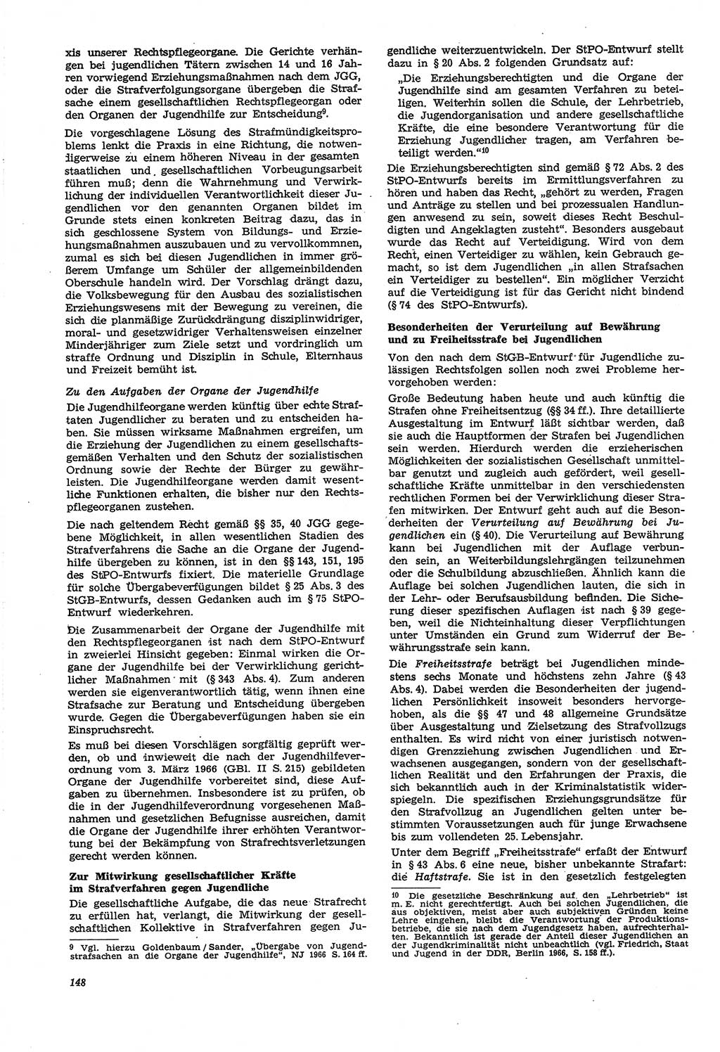 Neue Justiz (NJ), Zeitschrift für Recht und Rechtswissenschaft [Deutsche Demokratische Republik (DDR)], 21. Jahrgang 1967, Seite 148 (NJ DDR 1967, S. 148)
