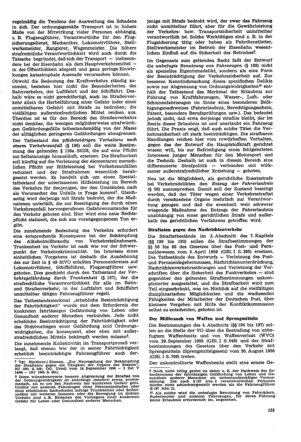 Neue Justiz (NJ), Zeitschrift für Recht und Rechtswissenschaft [Deutsche Demokratische Republik (DDR)], 21. Jahrgang 1967, Seite 155 (NJ DDR 1967, S. 155)