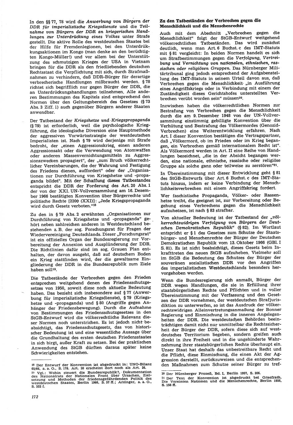 Neue Justiz (NJ), Zeitschrift für Recht und Rechtswissenschaft [Deutsche Demokratische Republik (DDR)], 21. Jahrgang 1967, Seite 172 (NJ DDR 1967, S. 172)