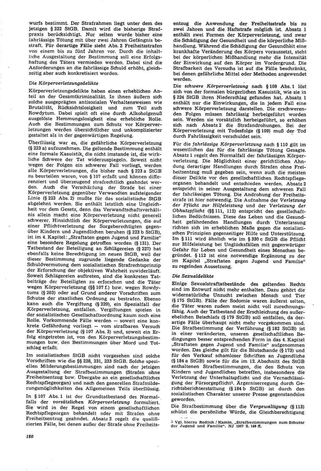 Neue Justiz (NJ), Zeitschrift für Recht und Rechtswissenschaft [Deutsche Demokratische Republik (DDR)], 21. Jahrgang 1967, Seite 180 (NJ DDR 1967, S. 180)