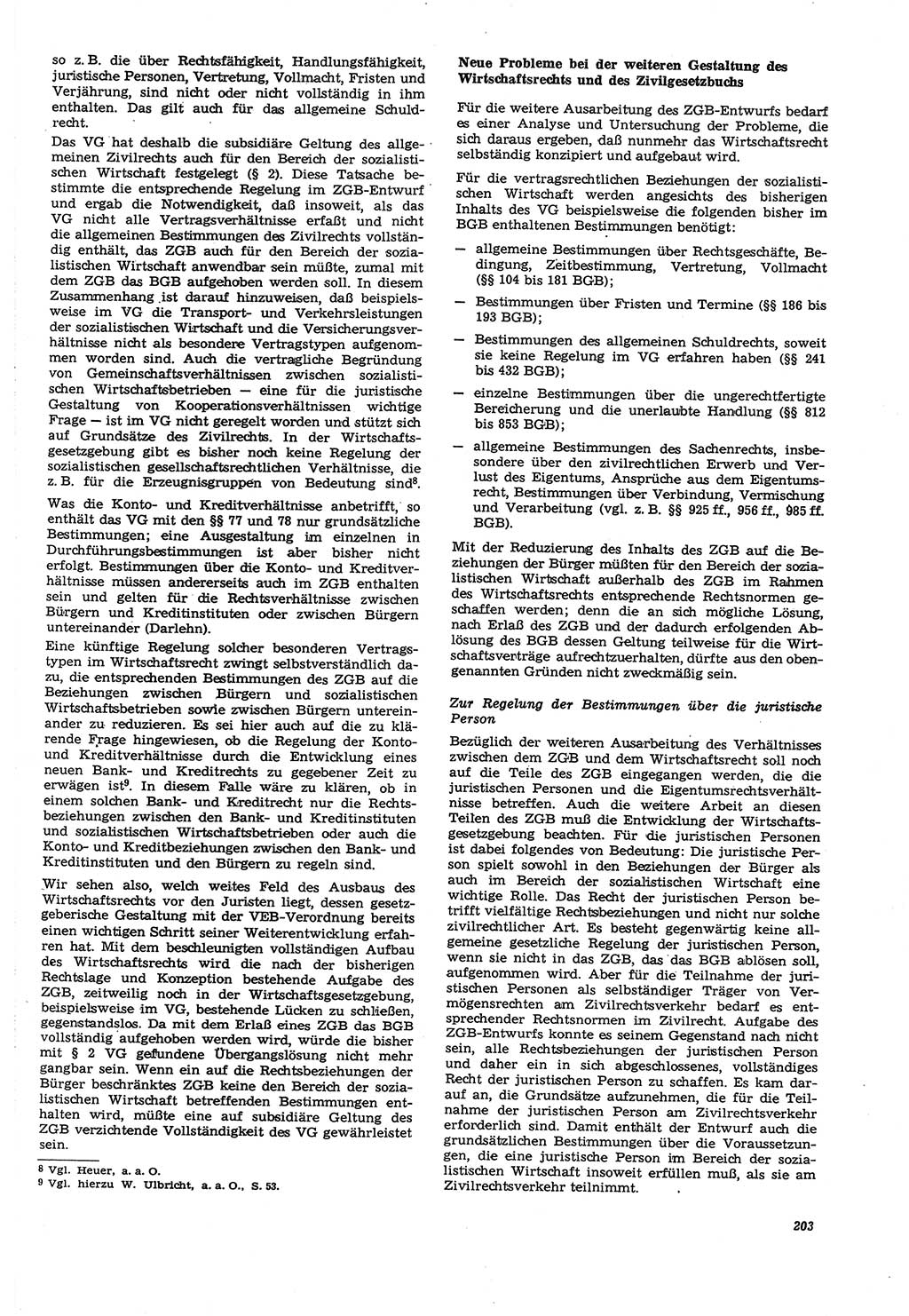 Neue Justiz (NJ), Zeitschrift für Recht und Rechtswissenschaft [Deutsche Demokratische Republik (DDR)], 21. Jahrgang 1967, Seite 203 (NJ DDR 1967, S. 203)