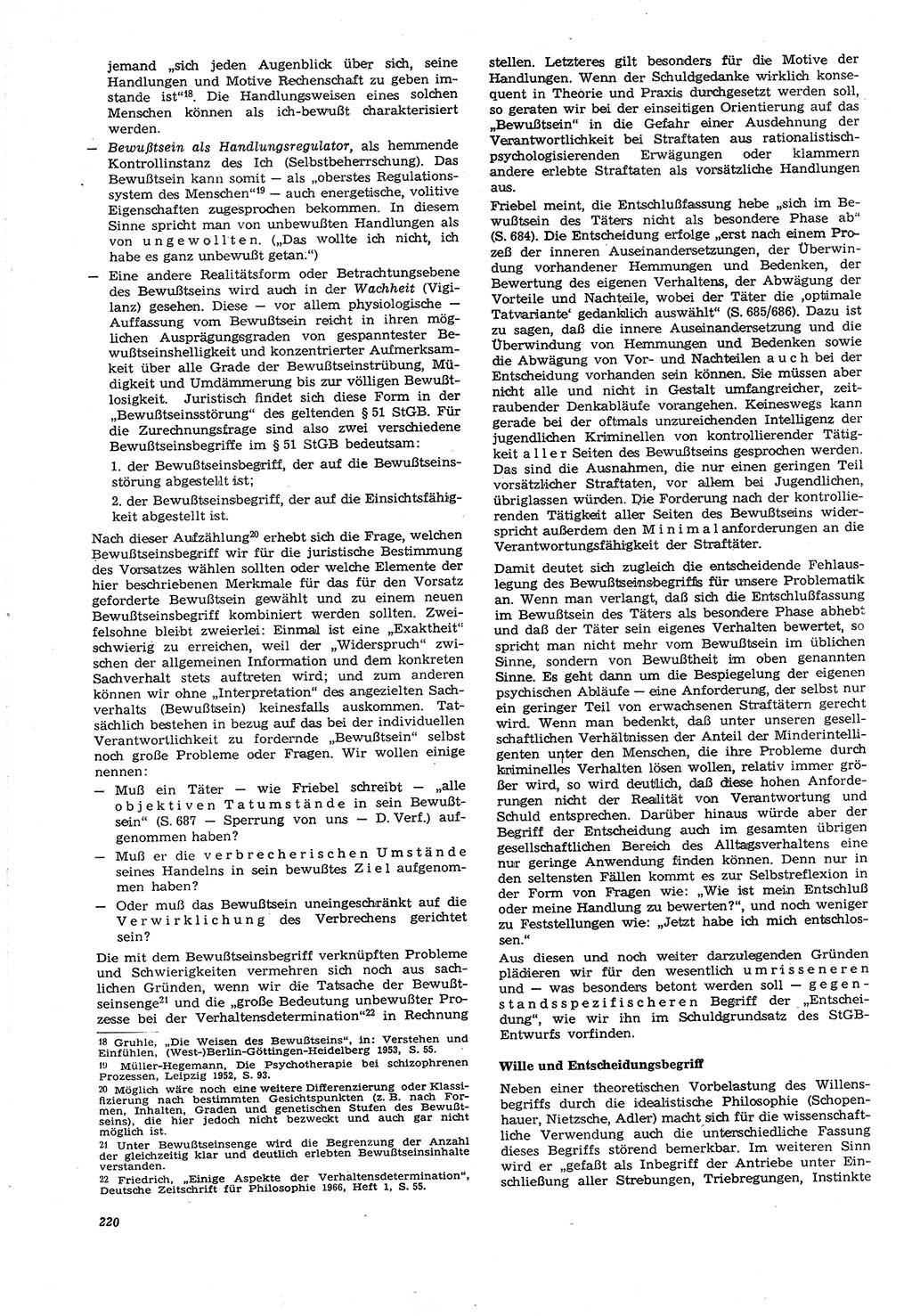 Neue Justiz (NJ), Zeitschrift für Recht und Rechtswissenschaft [Deutsche Demokratische Republik (DDR)], 21. Jahrgang 1967, Seite 220 (NJ DDR 1967, S. 220)