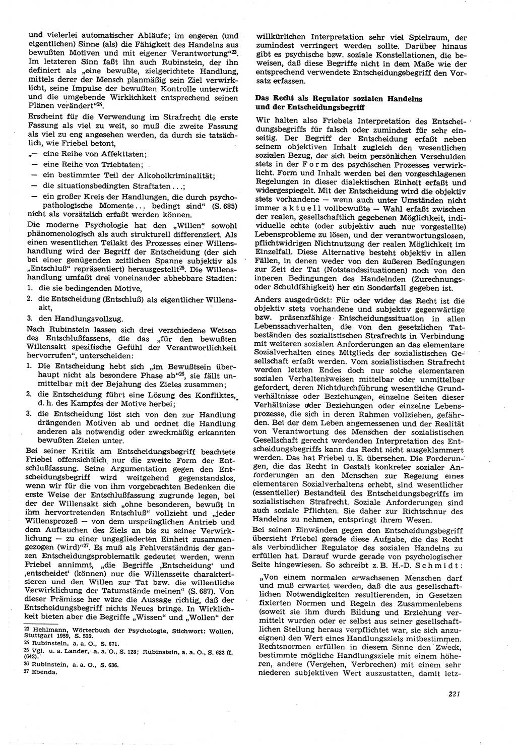 Neue Justiz (NJ), Zeitschrift für Recht und Rechtswissenschaft [Deutsche Demokratische Republik (DDR)], 21. Jahrgang 1967, Seite 221 (NJ DDR 1967, S. 221)