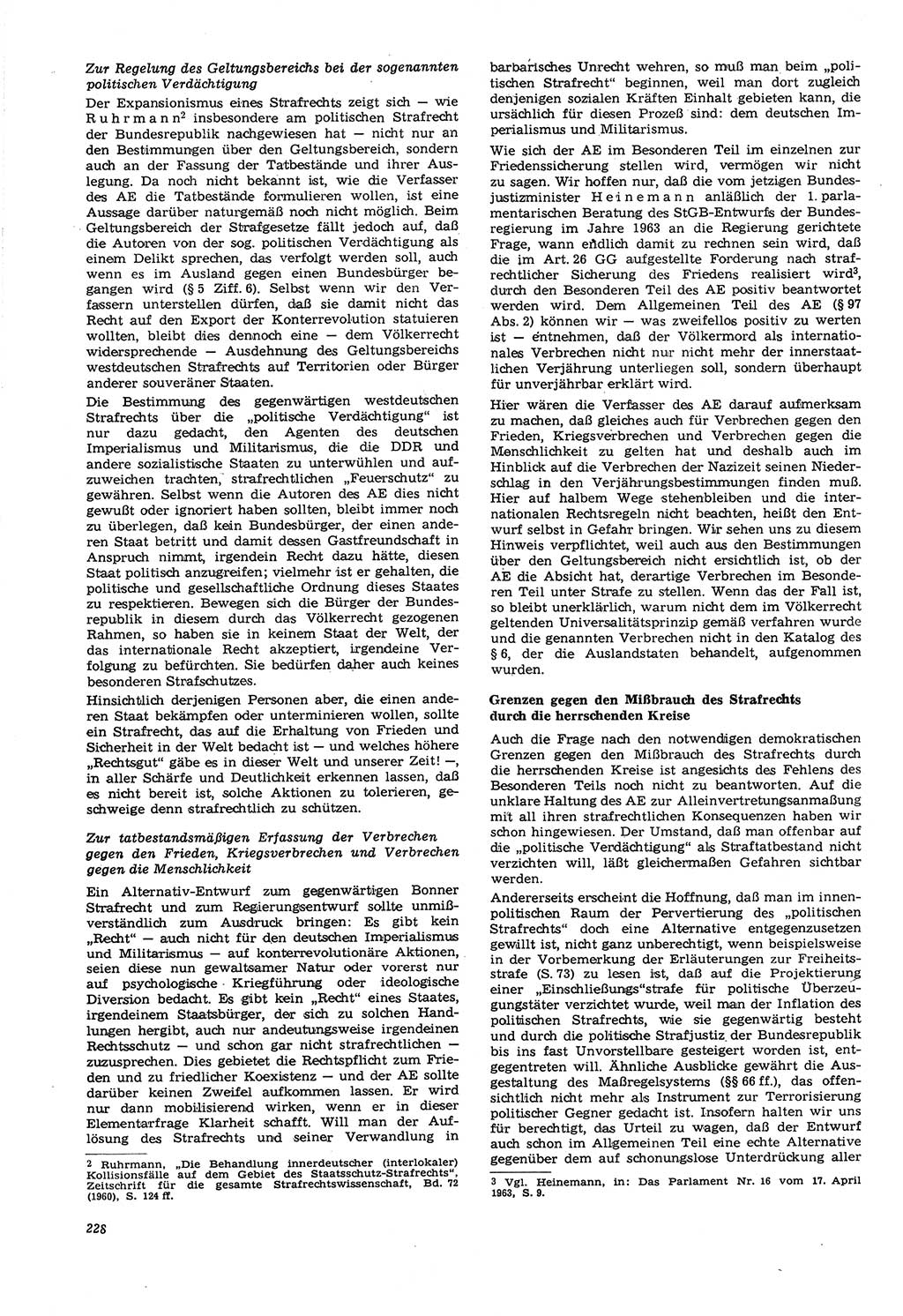 Neue Justiz (NJ), Zeitschrift für Recht und Rechtswissenschaft [Deutsche Demokratische Republik (DDR)], 21. Jahrgang 1967, Seite 228 (NJ DDR 1967, S. 228)
