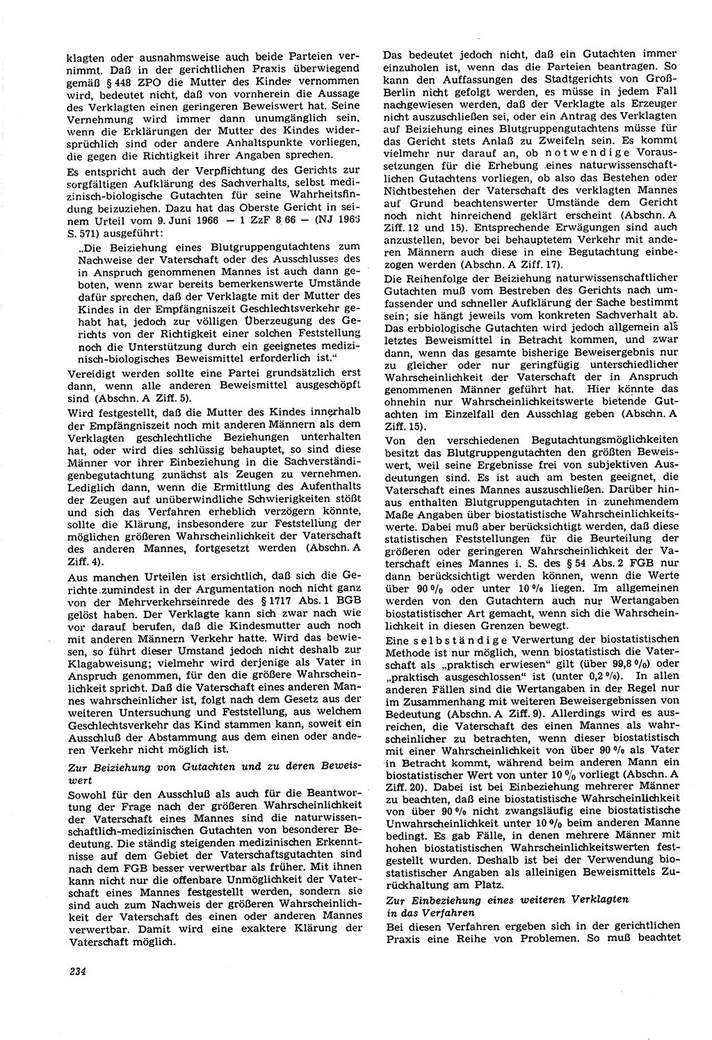 Neue Justiz (NJ), Zeitschrift für Recht und Rechtswissenschaft [Deutsche Demokratische Republik (DDR)], 21. Jahrgang 1967, Seite 234 (NJ DDR 1967, S. 234)