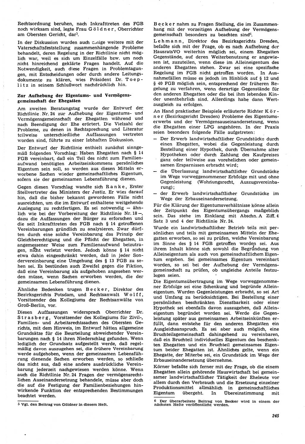 Neue Justiz (NJ), Zeitschrift für Recht und Rechtswissenschaft [Deutsche Demokratische Republik (DDR)], 21. Jahrgang 1967, Seite 245 (NJ DDR 1967, S. 245)