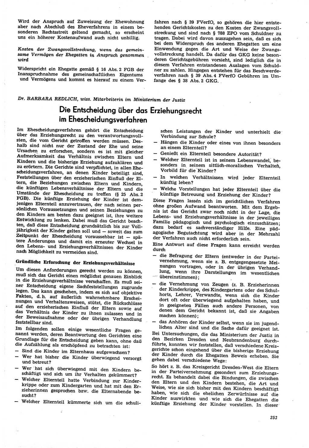 Neue Justiz (NJ), Zeitschrift für Recht und Rechtswissenschaft [Deutsche Demokratische Republik (DDR)], 21. Jahrgang 1967, Seite 253 (NJ DDR 1967, S. 253)