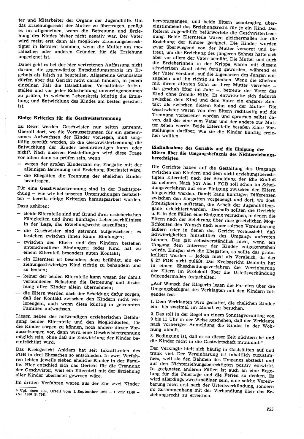 Neue Justiz (NJ), Zeitschrift für Recht und Rechtswissenschaft [Deutsche Demokratische Republik (DDR)], 21. Jahrgang 1967, Seite 255 (NJ DDR 1967, S. 255)