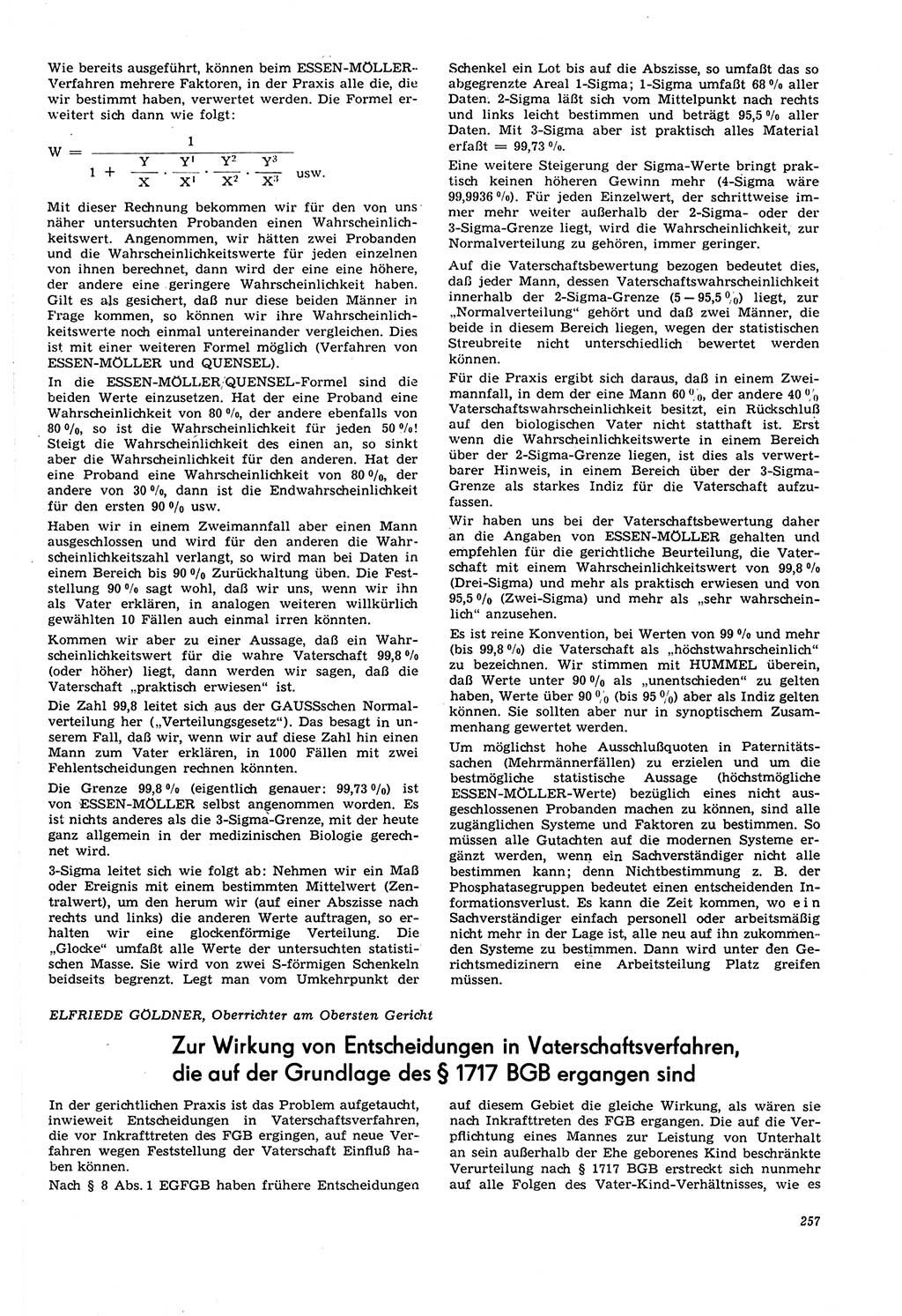 Neue Justiz (NJ), Zeitschrift für Recht und Rechtswissenschaft [Deutsche Demokratische Republik (DDR)], 21. Jahrgang 1967, Seite 257 (NJ DDR 1967, S. 257)