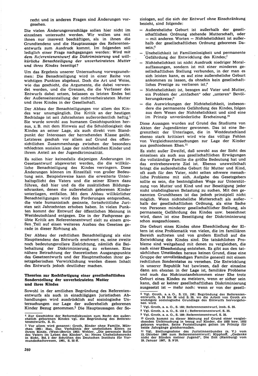 Neue Justiz (NJ), Zeitschrift für Recht und Rechtswissenschaft [Deutsche Demokratische Republik (DDR)], 21. Jahrgang 1967, Seite 260 (NJ DDR 1967, S. 260)