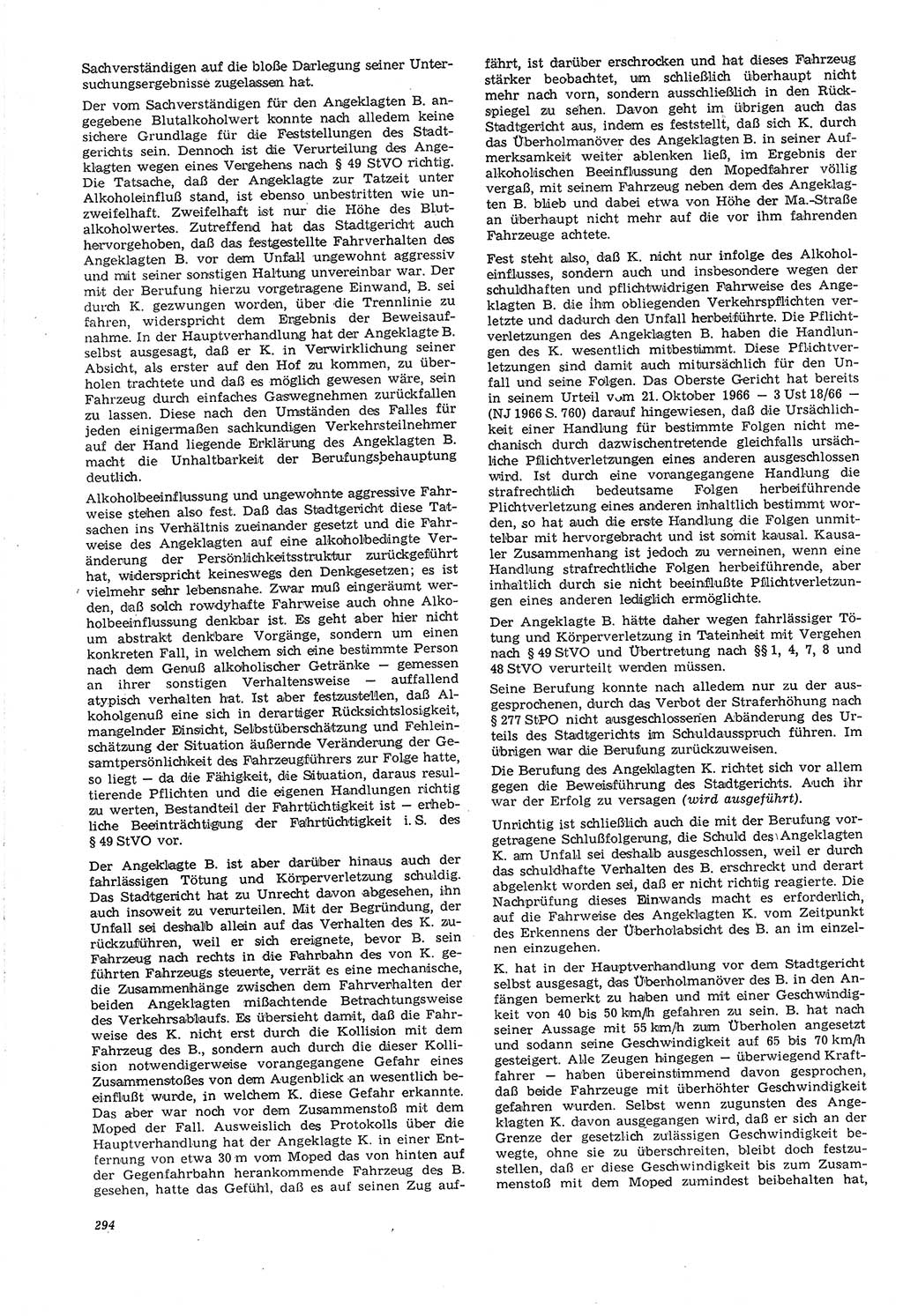 Neue Justiz (NJ), Zeitschrift für Recht und Rechtswissenschaft [Deutsche Demokratische Republik (DDR)], 21. Jahrgang 1967, Seite 294 (NJ DDR 1967, S. 294)