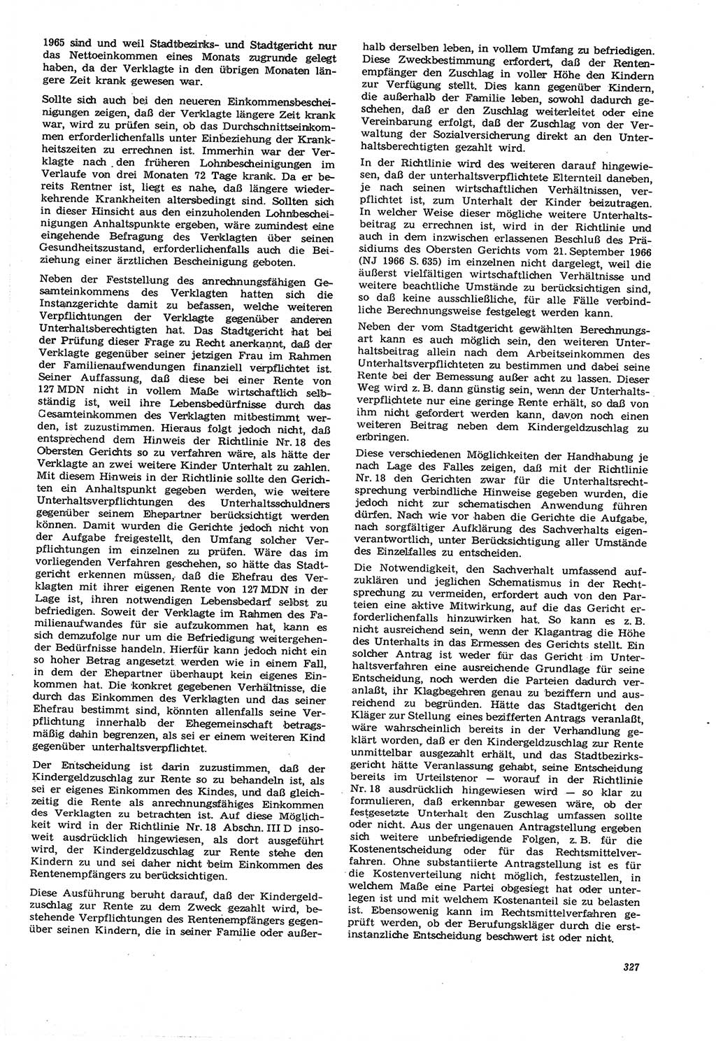 Neue Justiz (NJ), Zeitschrift für Recht und Rechtswissenschaft [Deutsche Demokratische Republik (DDR)], 21. Jahrgang 1967, Seite 327 (NJ DDR 1967, S. 327)
