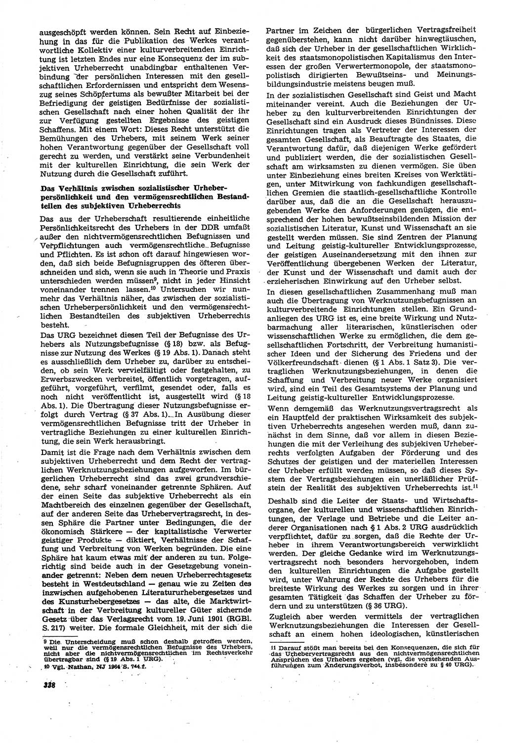Neue Justiz (NJ), Zeitschrift für Recht und Rechtswissenschaft [Deutsche Demokratische Republik (DDR)], 21. Jahrgang 1967, Seite 338 (NJ DDR 1967, S. 338)