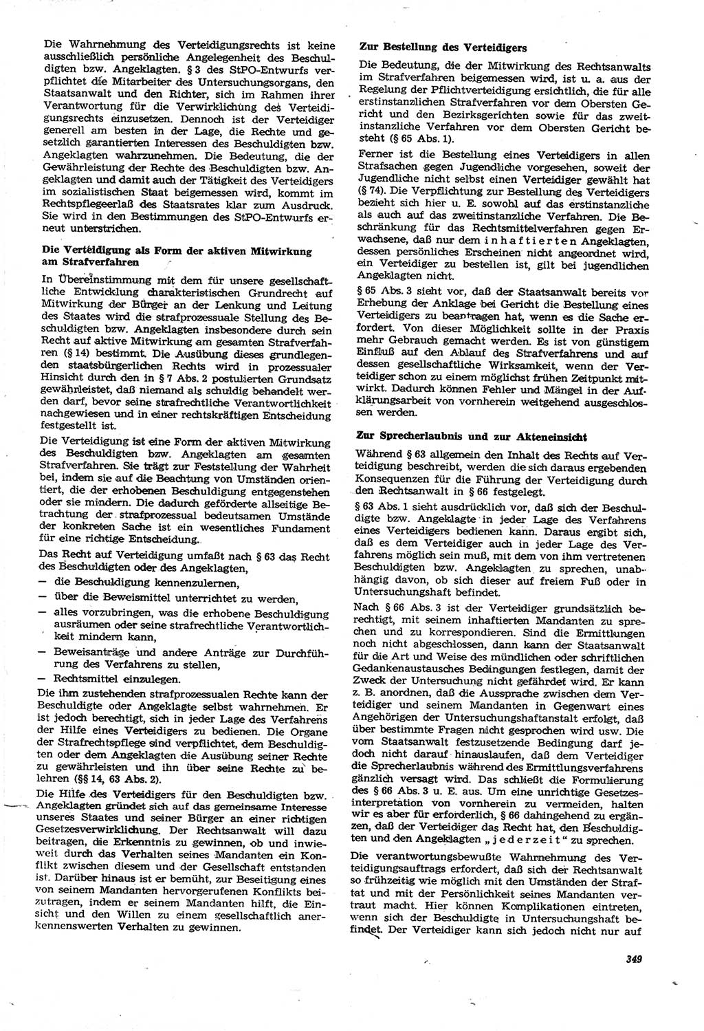 Neue Justiz (NJ), Zeitschrift für Recht und Rechtswissenschaft [Deutsche Demokratische Republik (DDR)], 21. Jahrgang 1967, Seite 349 (NJ DDR 1967, S. 349)
