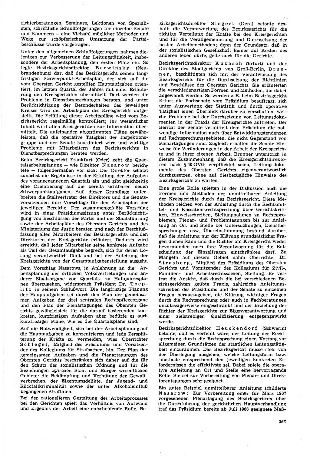 Neue Justiz (NJ), Zeitschrift für Recht und Rechtswissenschaft [Deutsche Demokratische Republik (DDR)], 21. Jahrgang 1967, Seite 363 (NJ DDR 1967, S. 363)