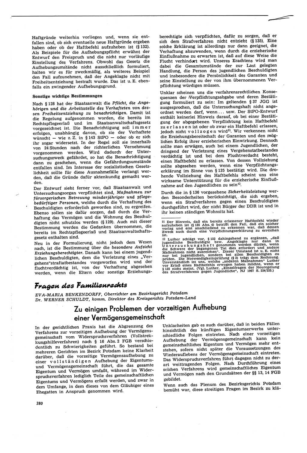 Neue Justiz (NJ), Zeitschrift für Recht und Rechtswissenschaft [Deutsche Demokratische Republik (DDR)], 21. Jahrgang 1967, Seite 380 (NJ DDR 1967, S. 380)