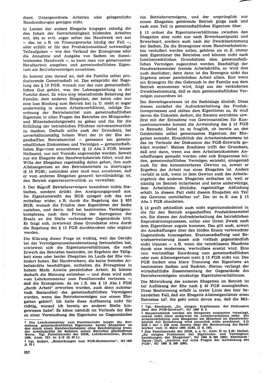 Neue Justiz (NJ), Zeitschrift für Recht und Rechtswissenschaft [Deutsche Demokratische Republik (DDR)], 21. Jahrgang 1967, Seite 382 (NJ DDR 1967, S. 382)