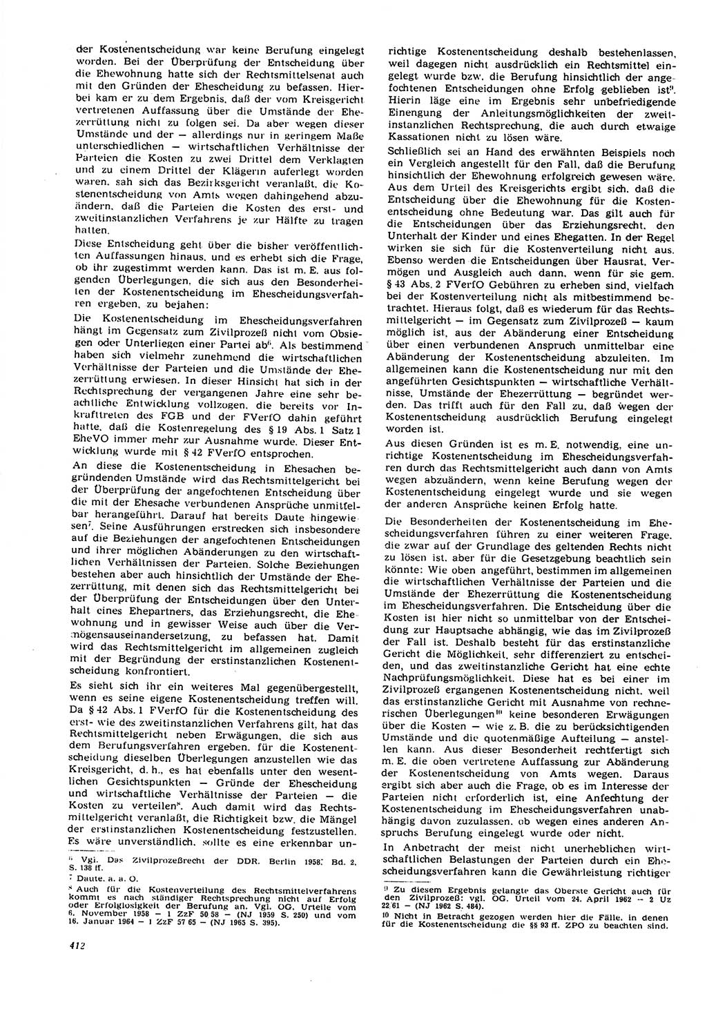 Neue Justiz (NJ), Zeitschrift für Recht und Rechtswissenschaft [Deutsche Demokratische Republik (DDR)], 21. Jahrgang 1967, Seite 412 (NJ DDR 1967, S. 412)
