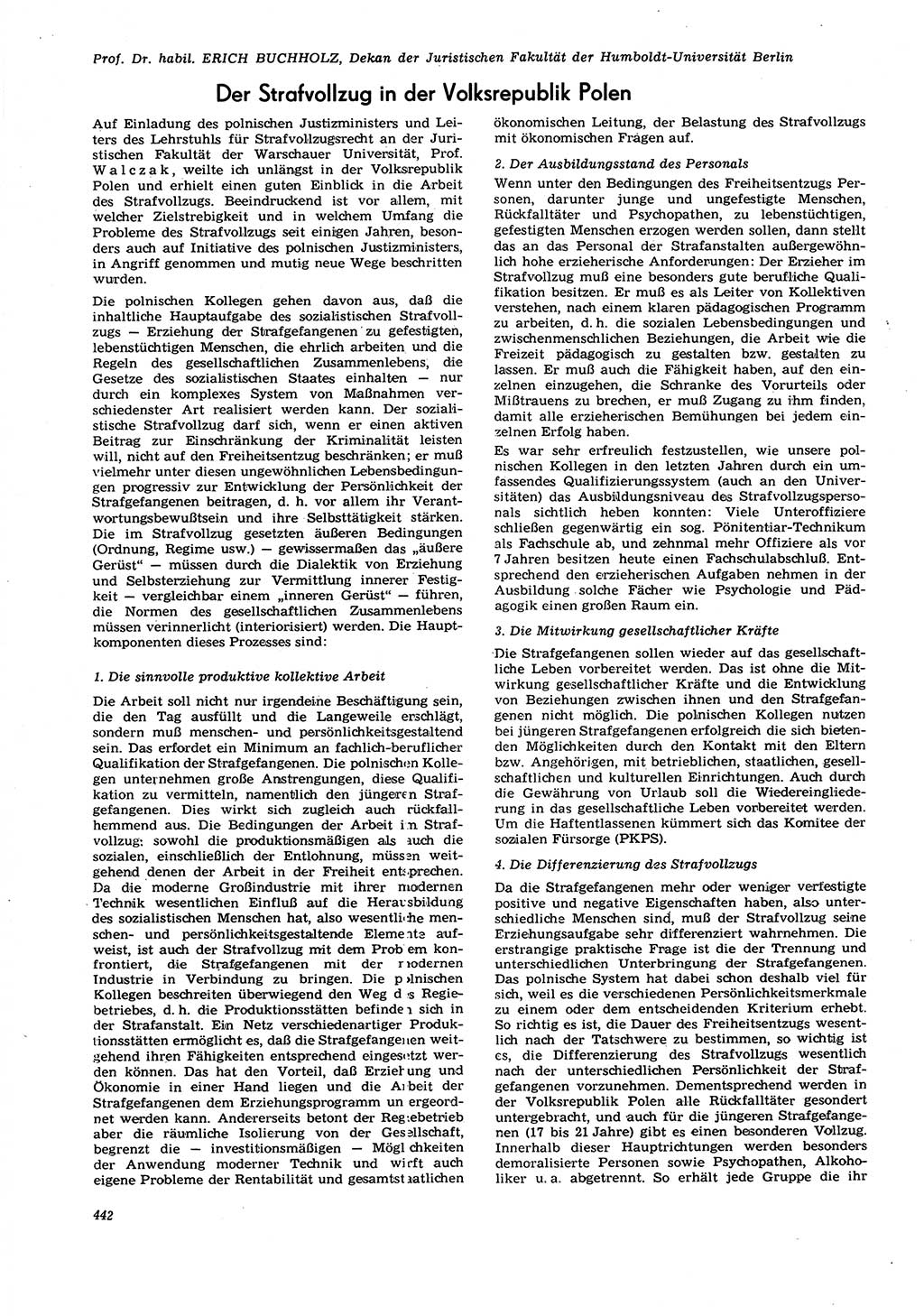 Neue Justiz (NJ), Zeitschrift für Recht und Rechtswissenschaft [Deutsche Demokratische Republik (DDR)], 21. Jahrgang 1967, Seite 442 (NJ DDR 1967, S. 442)