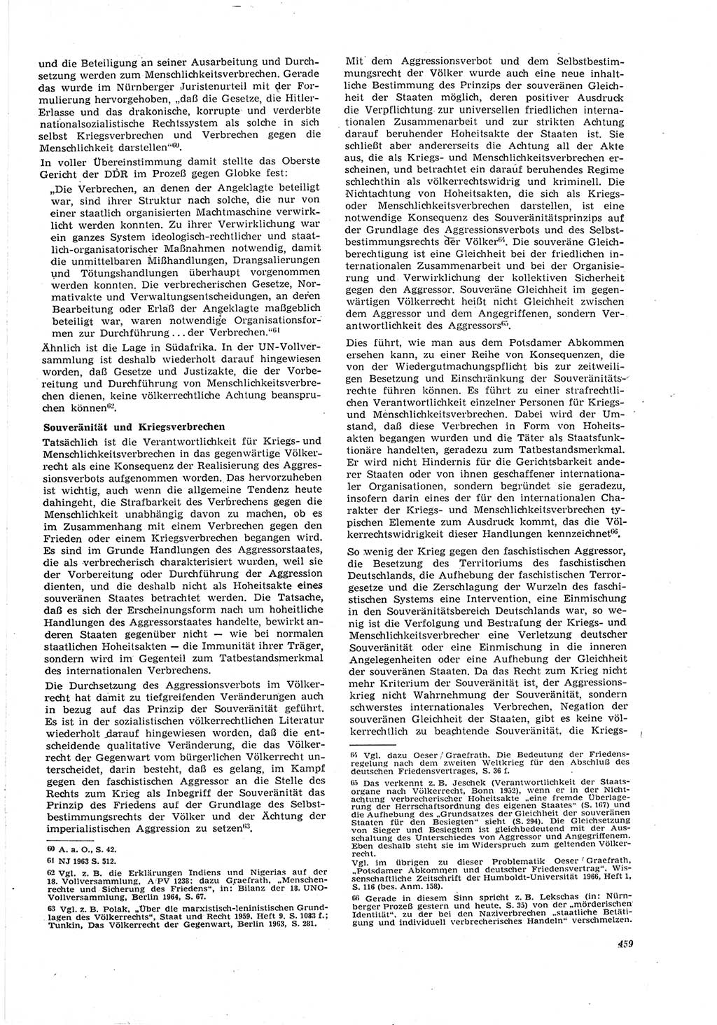 Neue Justiz (NJ), Zeitschrift für Recht und Rechtswissenschaft [Deutsche Demokratische Republik (DDR)], 21. Jahrgang 1967, Seite 459 (NJ DDR 1967, S. 459)