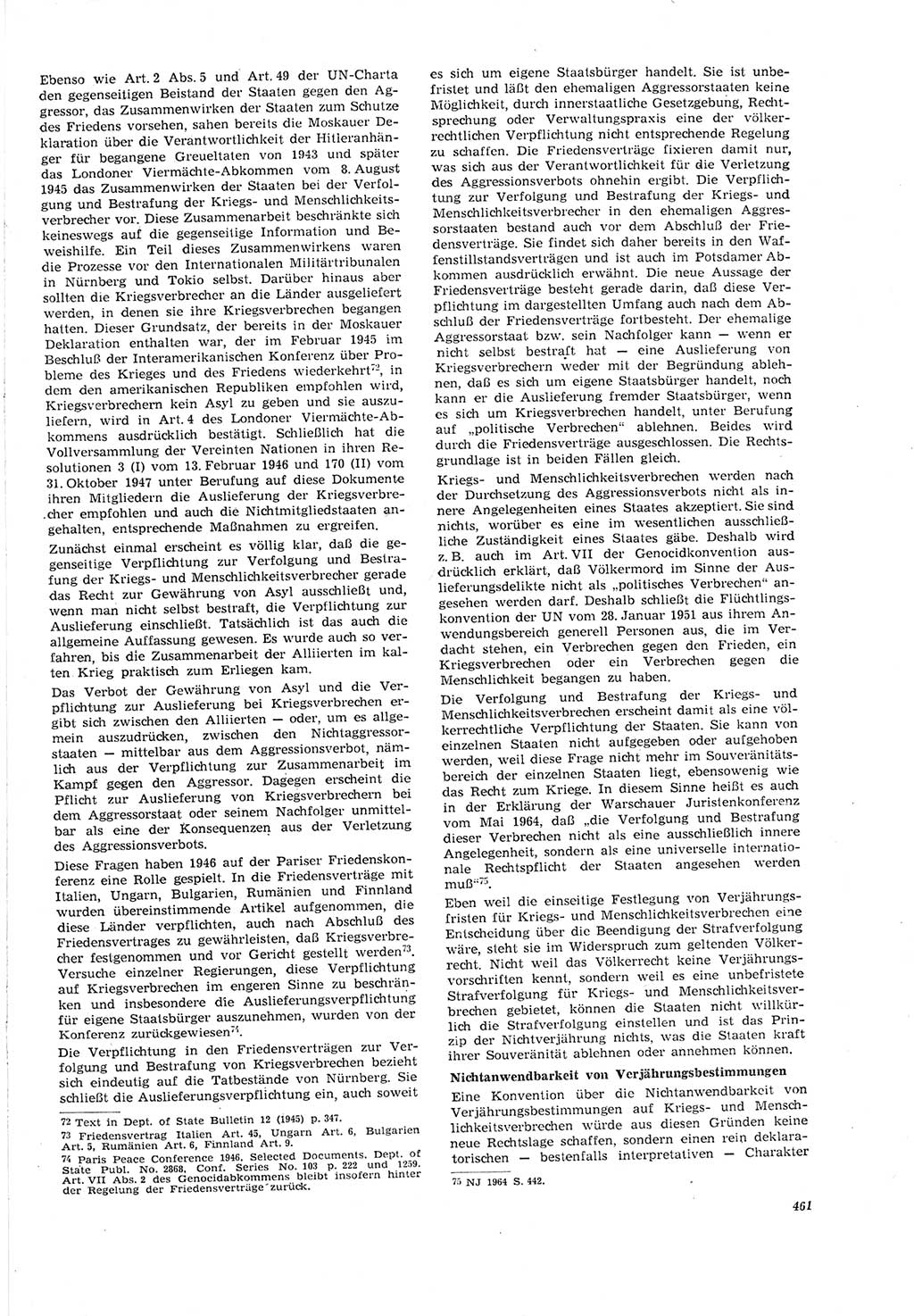 Neue Justiz (NJ), Zeitschrift für Recht und Rechtswissenschaft [Deutsche Demokratische Republik (DDR)], 21. Jahrgang 1967, Seite 461 (NJ DDR 1967, S. 461)