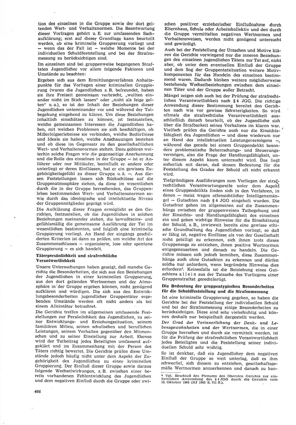 Neue Justiz (NJ), Zeitschrift für Recht und Rechtswissenschaft [Deutsche Demokratische Republik (DDR)], 21. Jahrgang 1967, Seite 466 (NJ DDR 1967, S. 466)