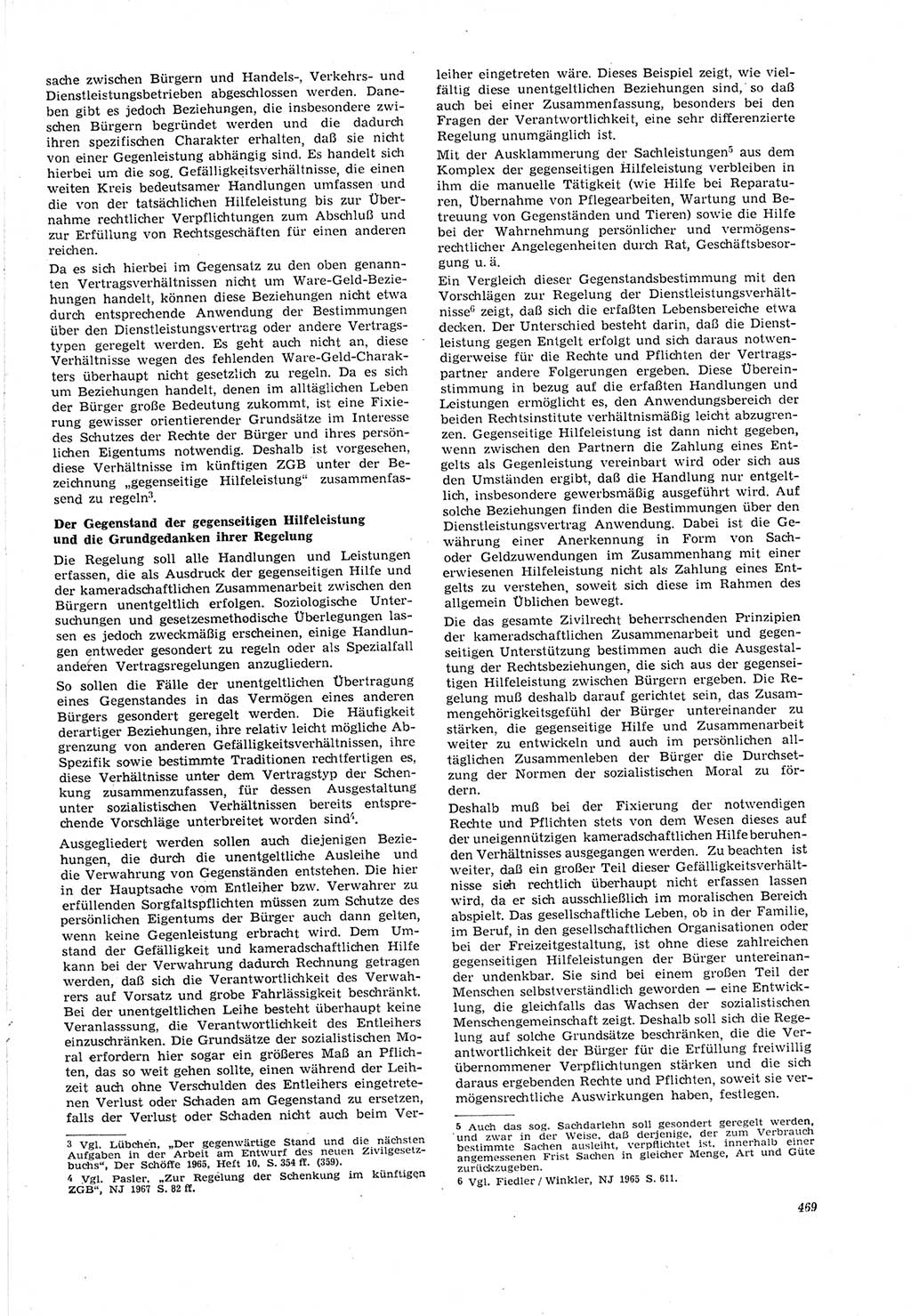 Neue Justiz (NJ), Zeitschrift für Recht und Rechtswissenschaft [Deutsche Demokratische Republik (DDR)], 21. Jahrgang 1967, Seite 469 (NJ DDR 1967, S. 469)
