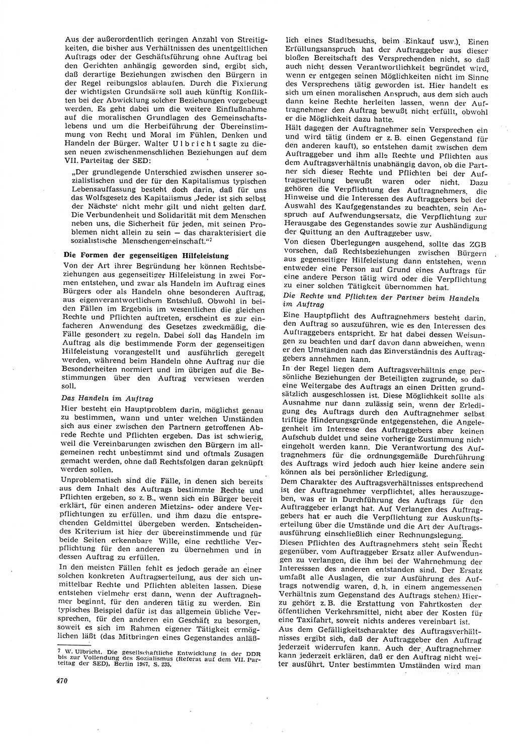 Neue Justiz (NJ), Zeitschrift für Recht und Rechtswissenschaft [Deutsche Demokratische Republik (DDR)], 21. Jahrgang 1967, Seite 470 (NJ DDR 1967, S. 470)