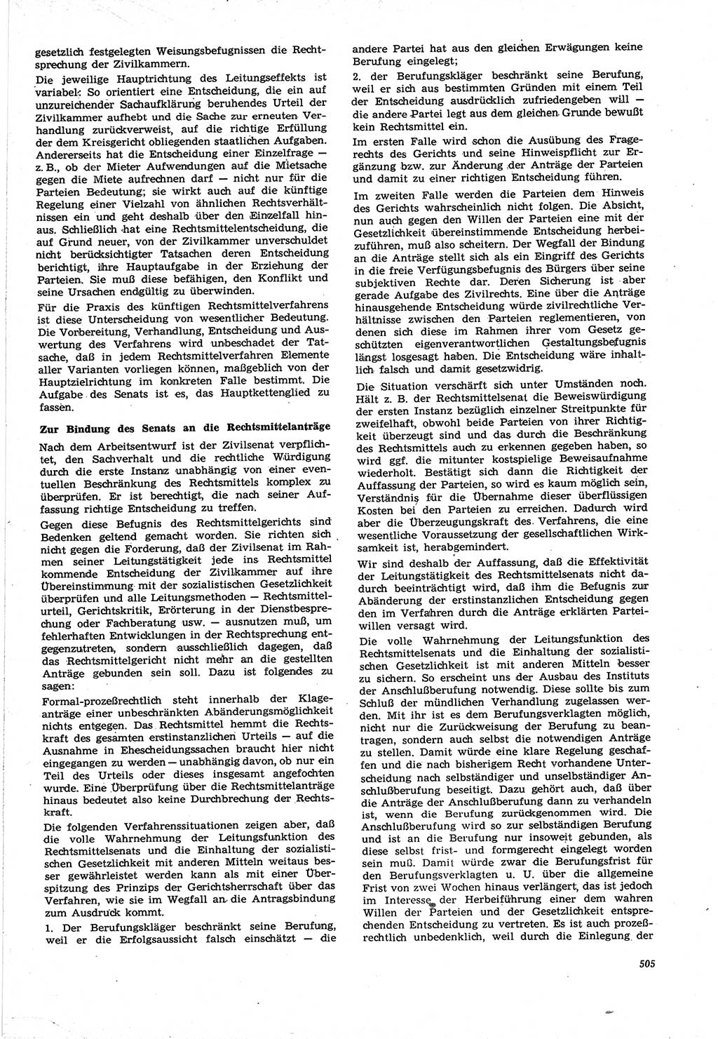 Neue Justiz (NJ), Zeitschrift für Recht und Rechtswissenschaft [Deutsche Demokratische Republik (DDR)], 21. Jahrgang 1967, Seite 505 (NJ DDR 1967, S. 505)