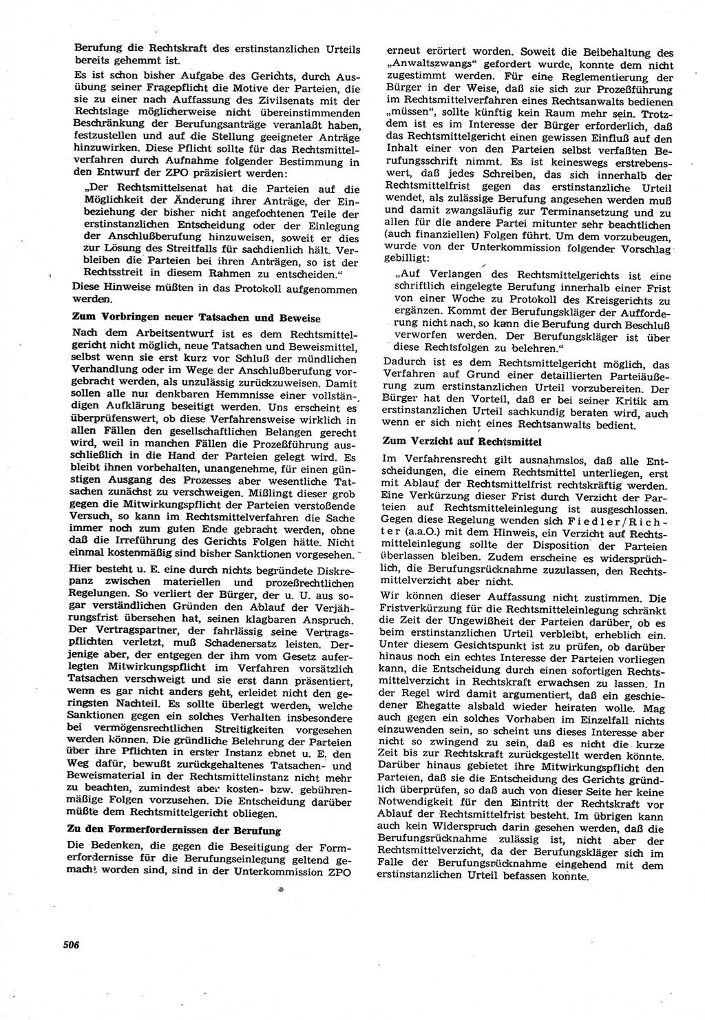 Neue Justiz (NJ), Zeitschrift für Recht und Rechtswissenschaft [Deutsche Demokratische Republik (DDR)], 21. Jahrgang 1967, Seite 506 (NJ DDR 1967, S. 506)