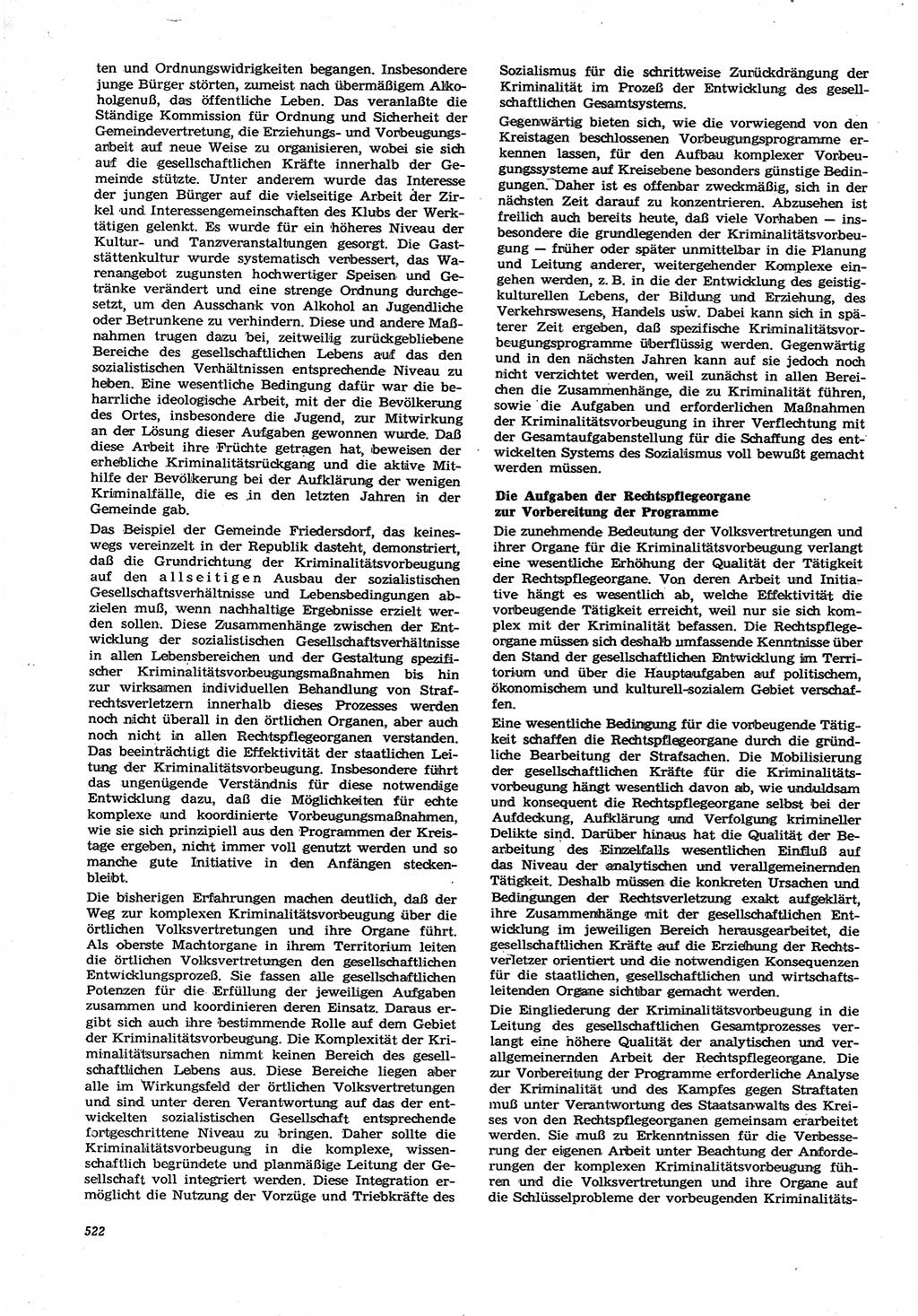 Neue Justiz (NJ), Zeitschrift für Recht und Rechtswissenschaft [Deutsche Demokratische Republik (DDR)], 21. Jahrgang 1967, Seite 522 (NJ DDR 1967, S. 522)